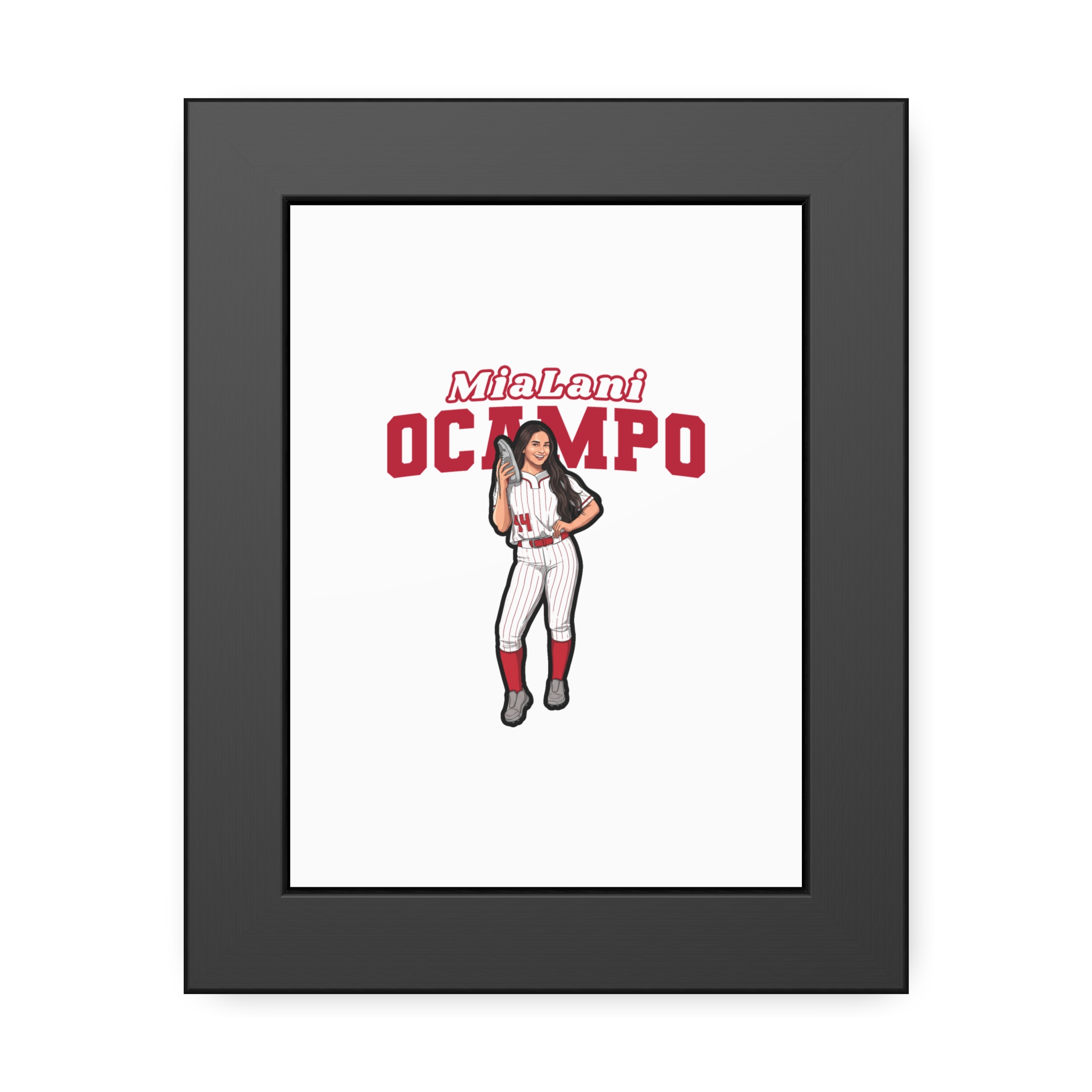Framed Poster — character_name_arch in Black