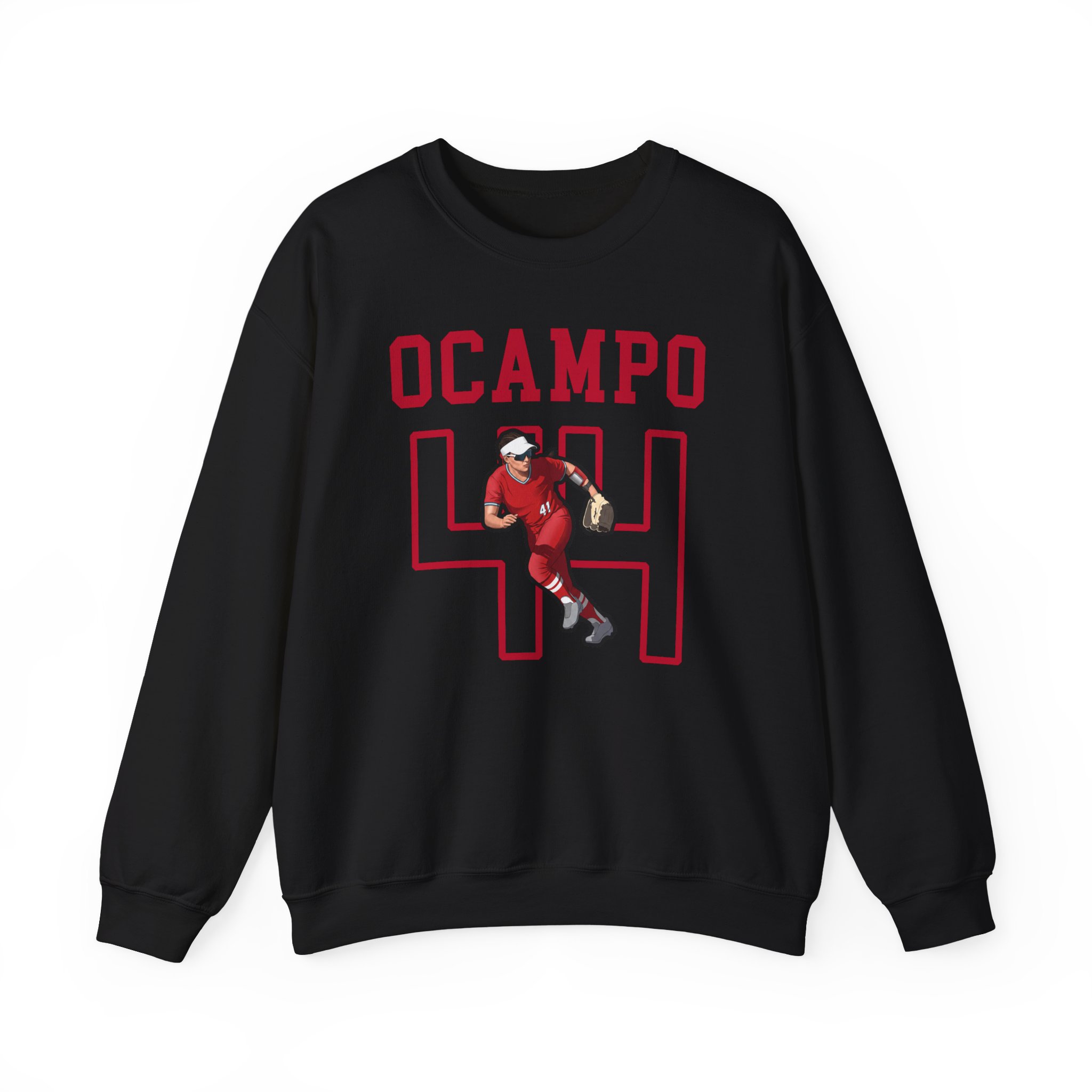 Crewneck Sweatshirt — character_shirsey in Black