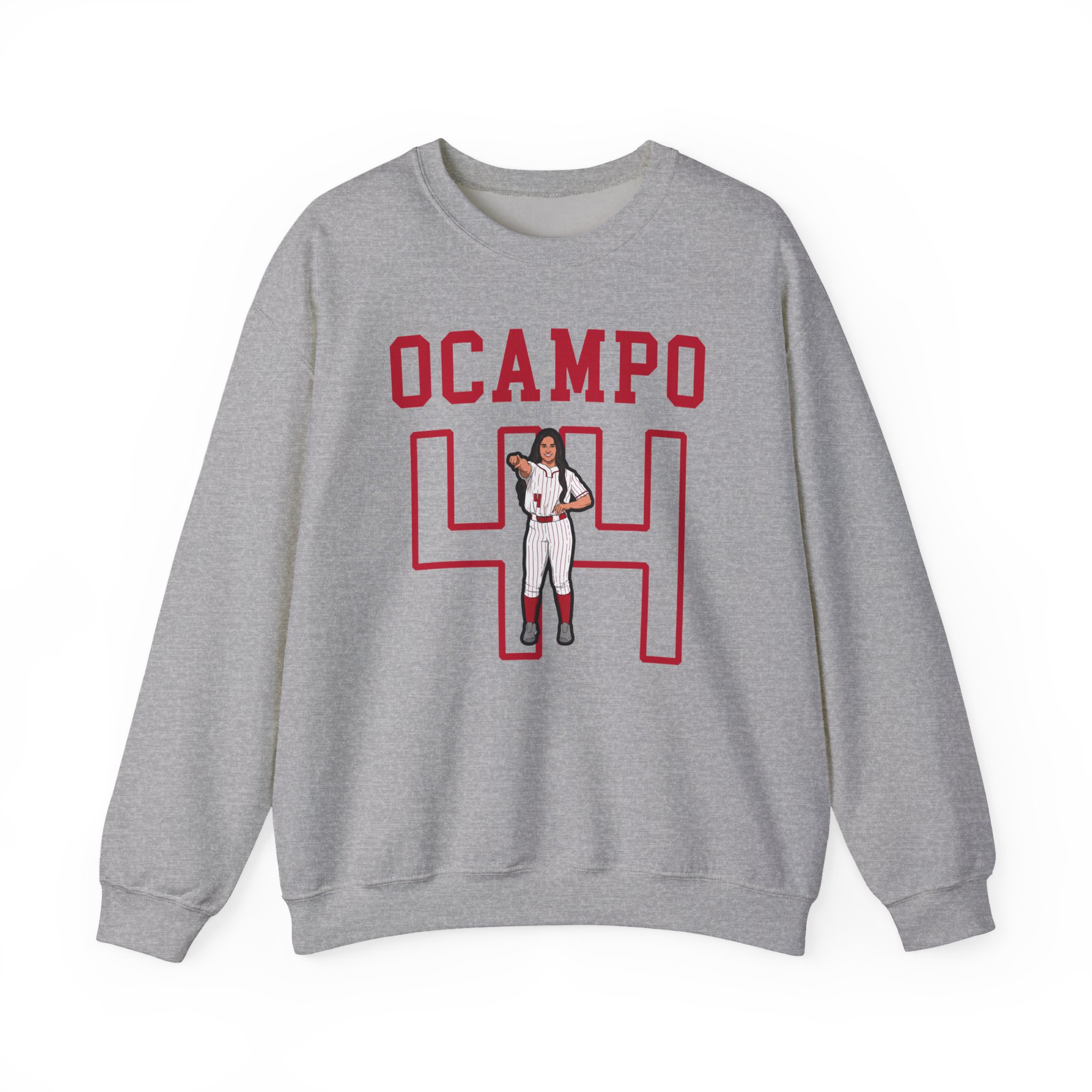 Crewneck Sweatshirt — character_shirsey in Grey
