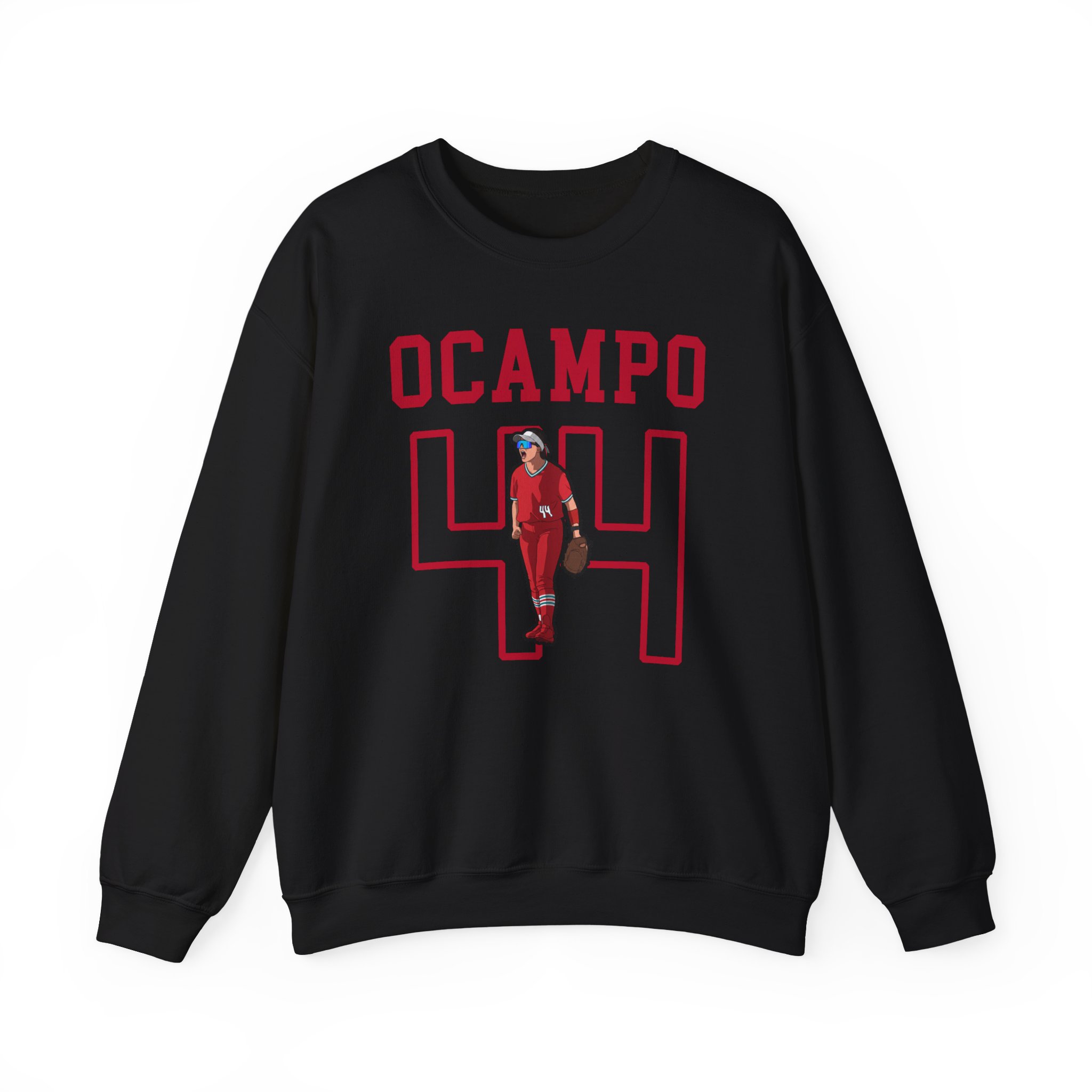 Crewneck Sweatshirt — character_shirsey in Black