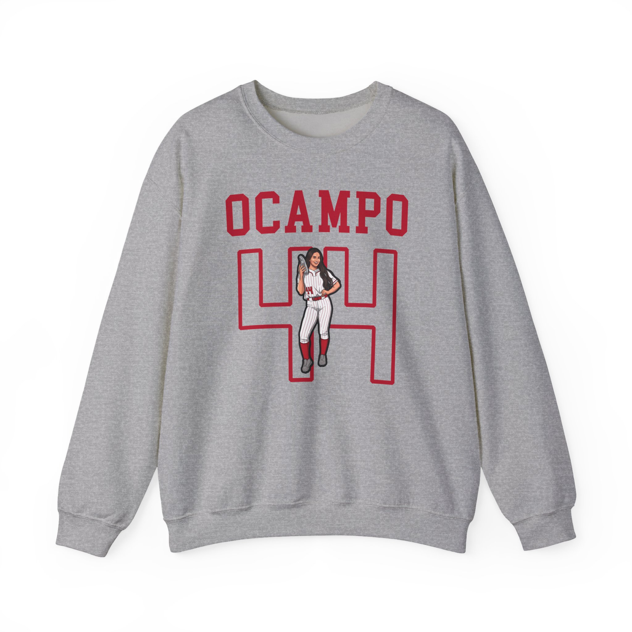 Crewneck Sweatshirt — character_shirsey in Grey