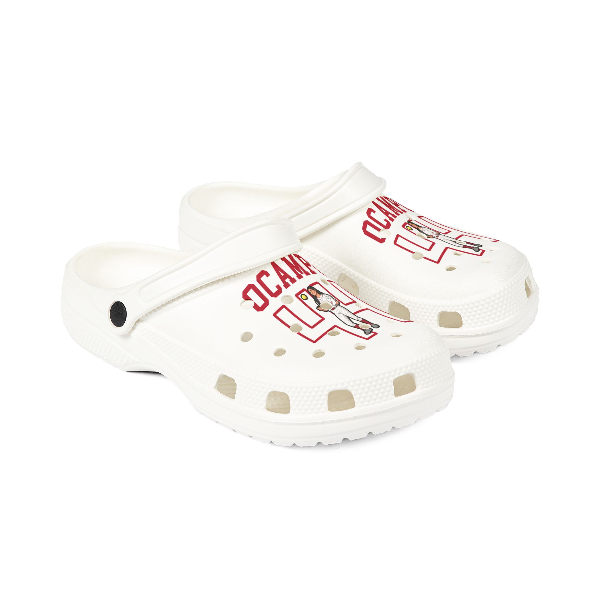 Rubber Clogs — character_shirsey in White