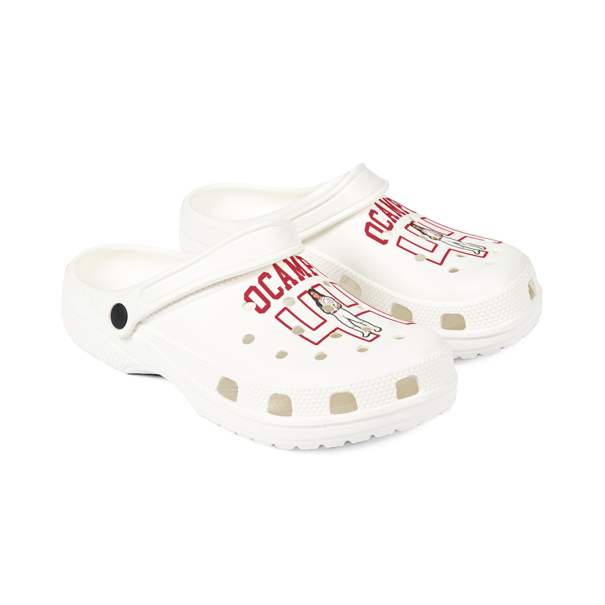Rubber Clogs — character_shirsey in White