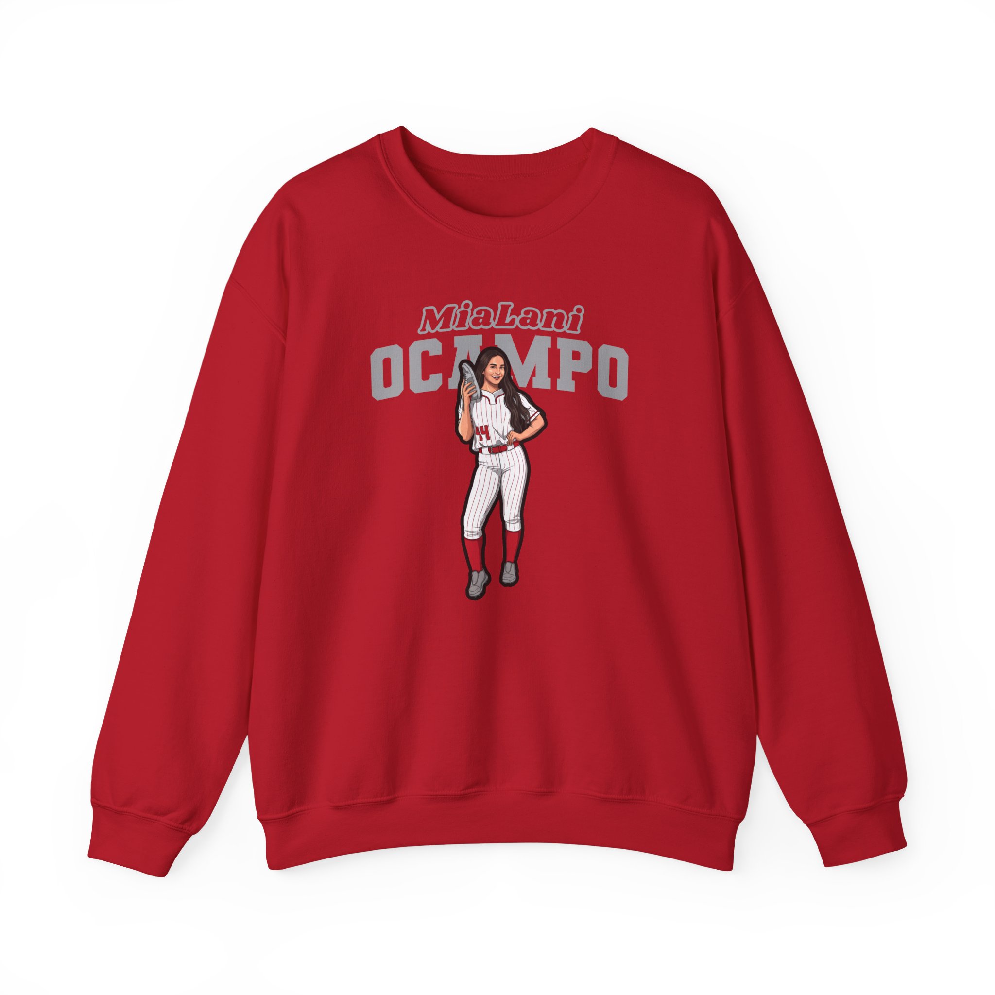 Crewneck Sweatshirt — character_name_arch in Red