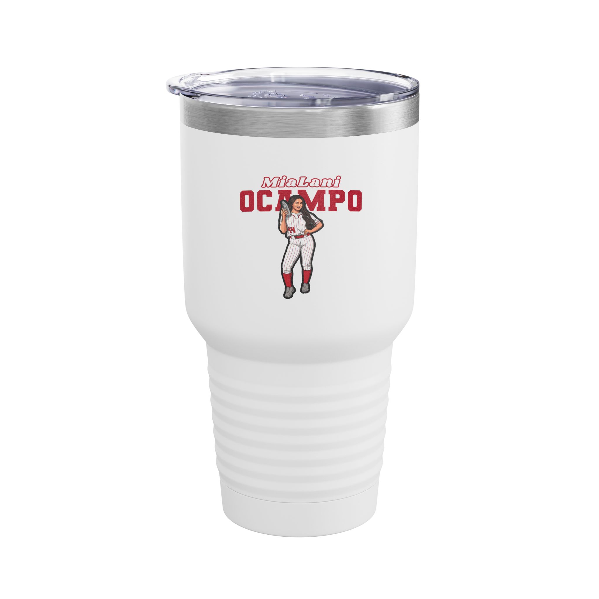 30oz Tumbler — character_name_arch in White