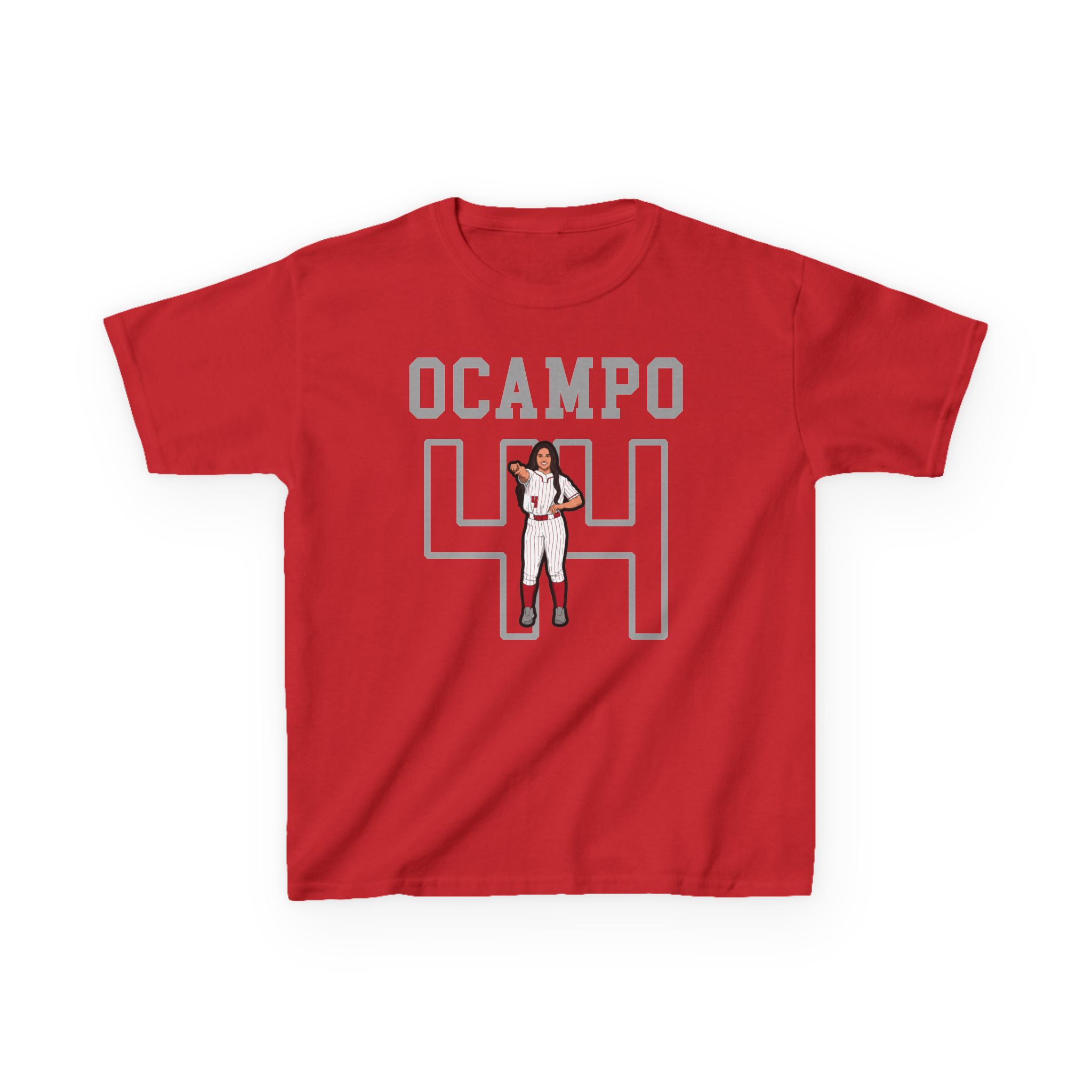 Youth Tee — character_shirsey in Red