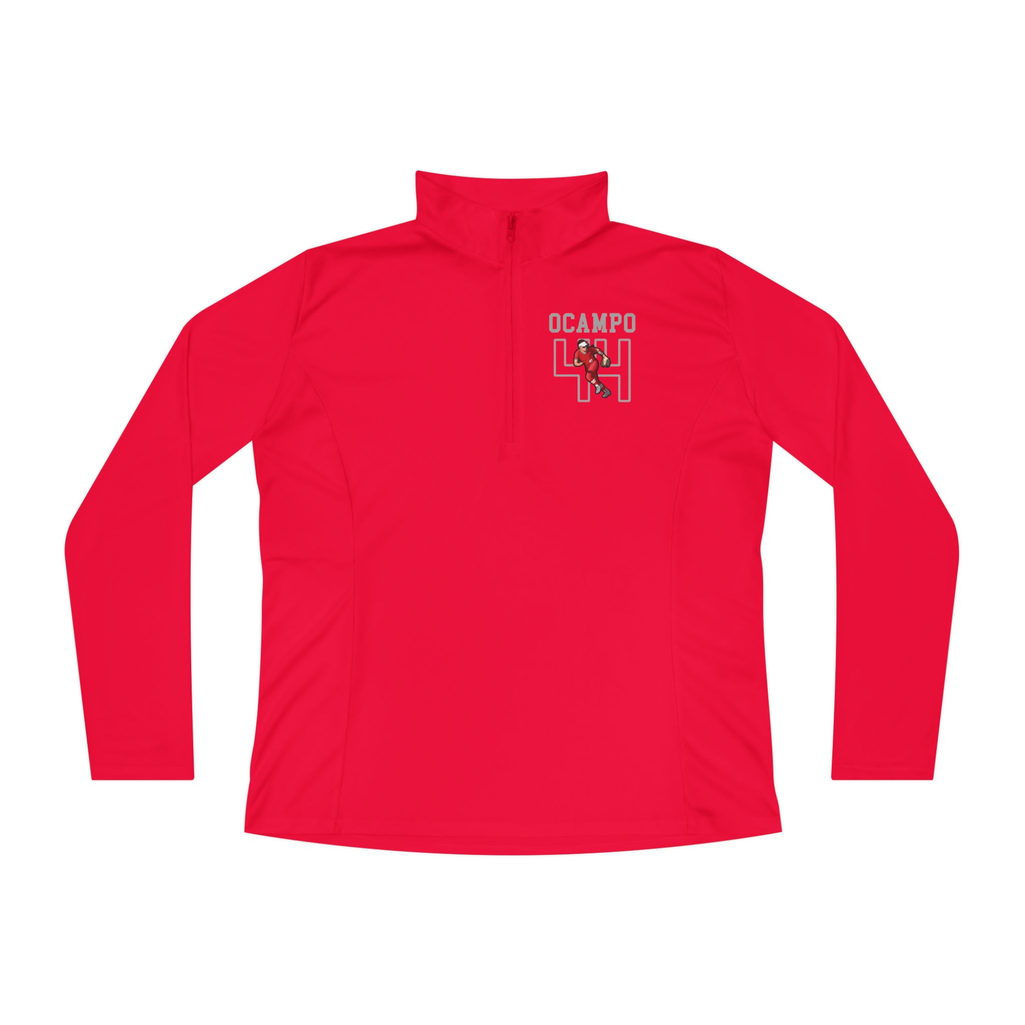 Women's Q-Zip Pullover — character_shirsey in Red
