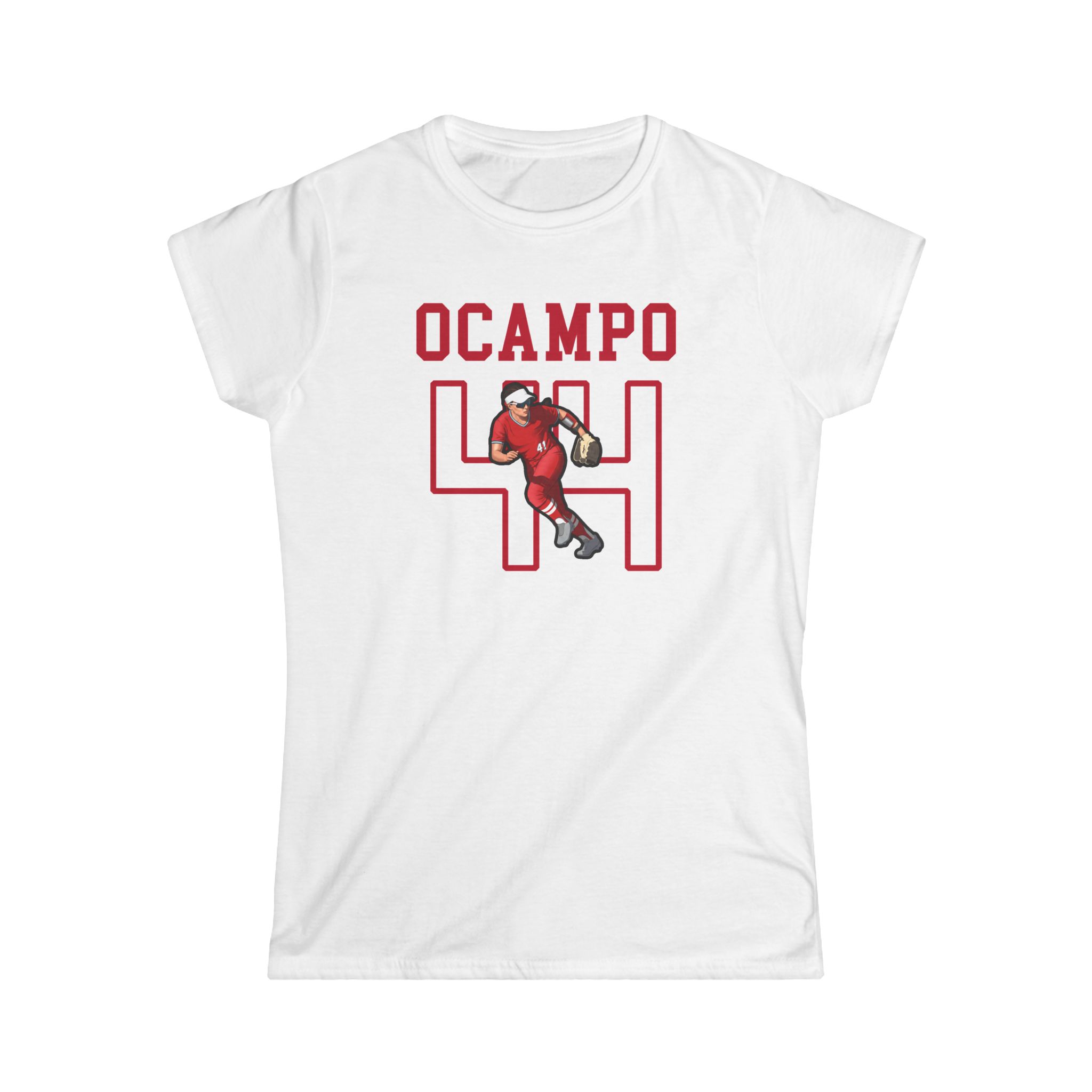Women's Softstyle Tee — character_shirsey in White