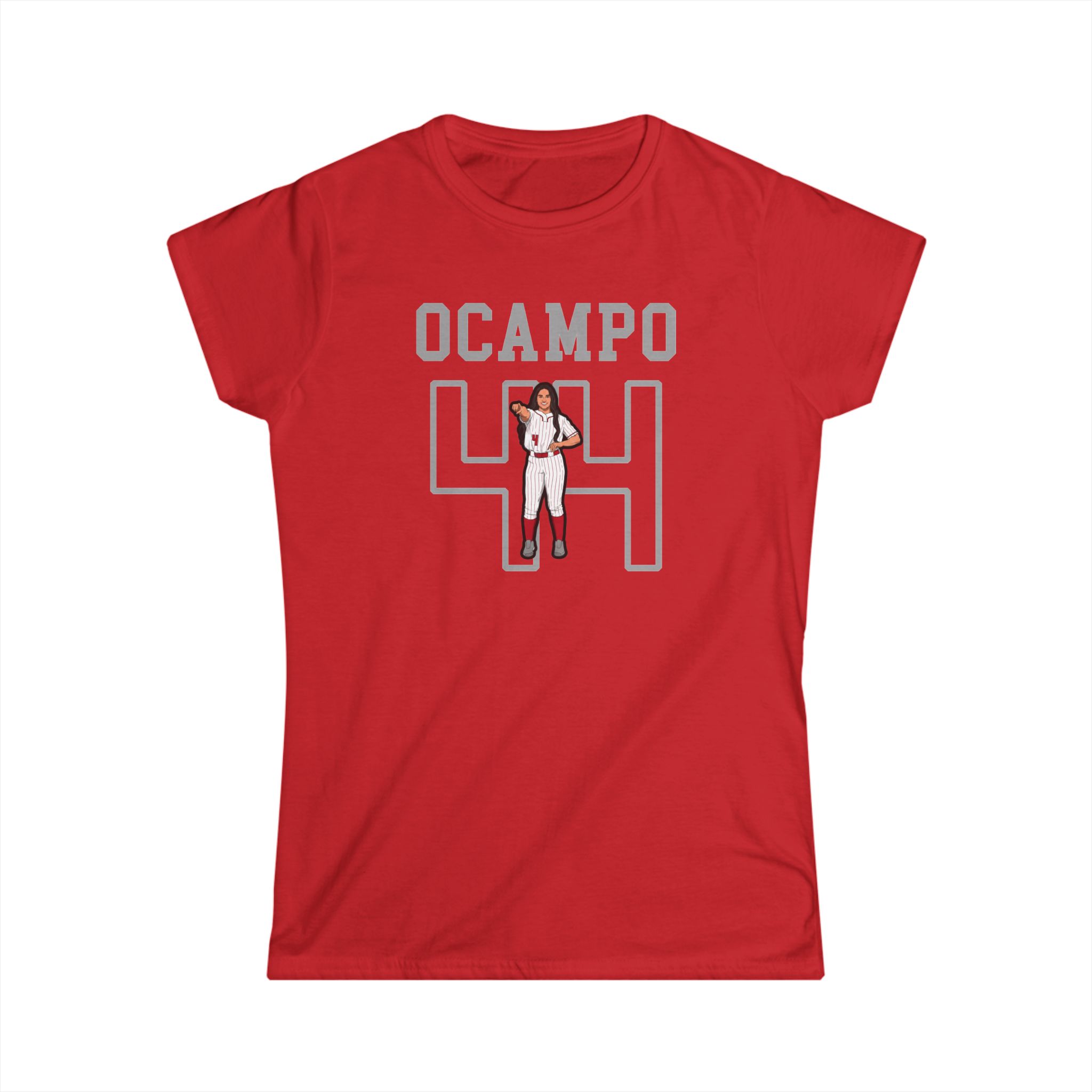 Women's Softstyle Tee — character_shirsey in Red