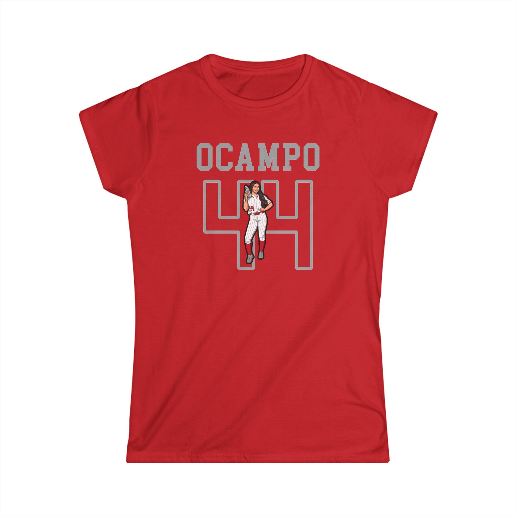 Women's Softstyle Tee — character_shirsey in Red