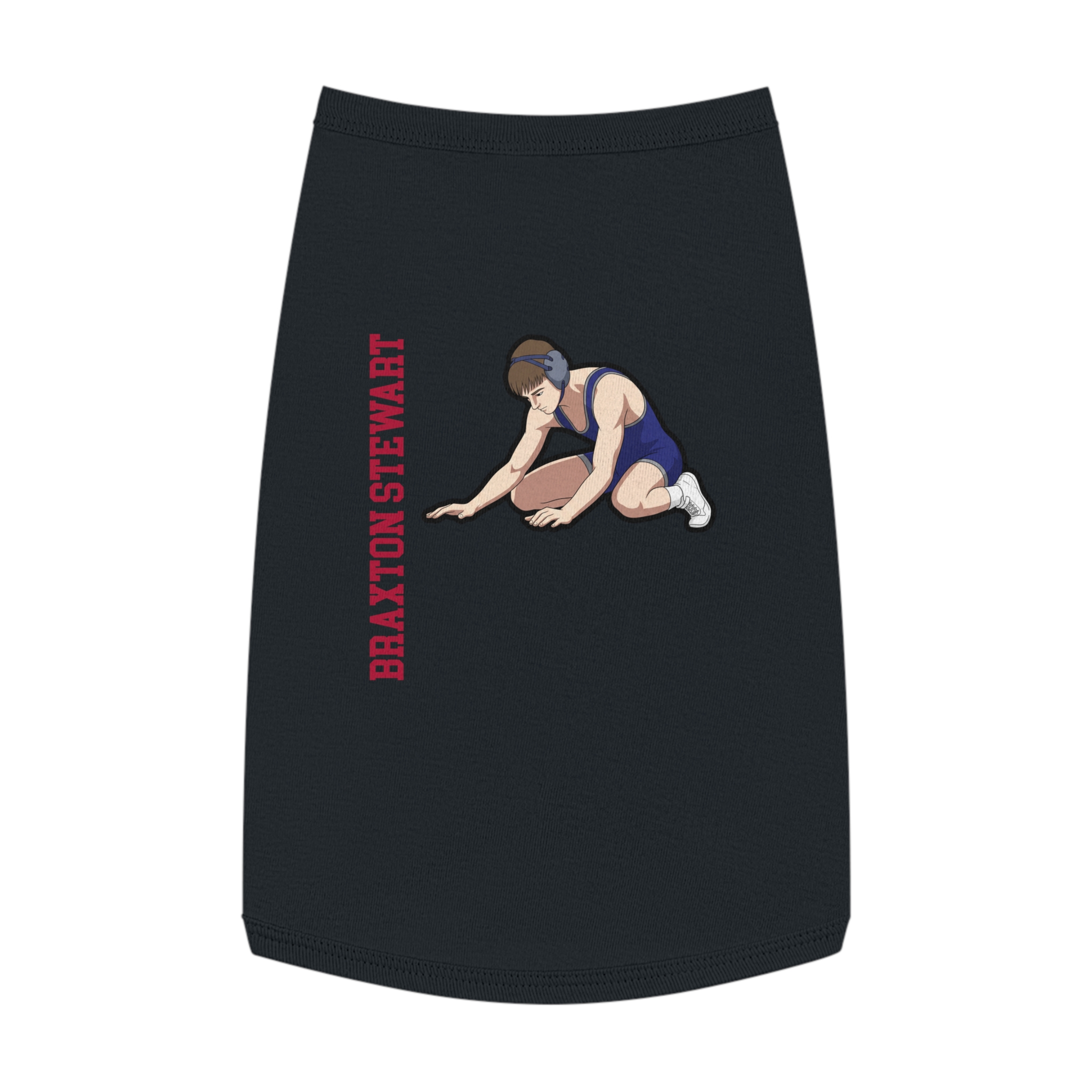 Pet Tank Top — character_name_vertical in White