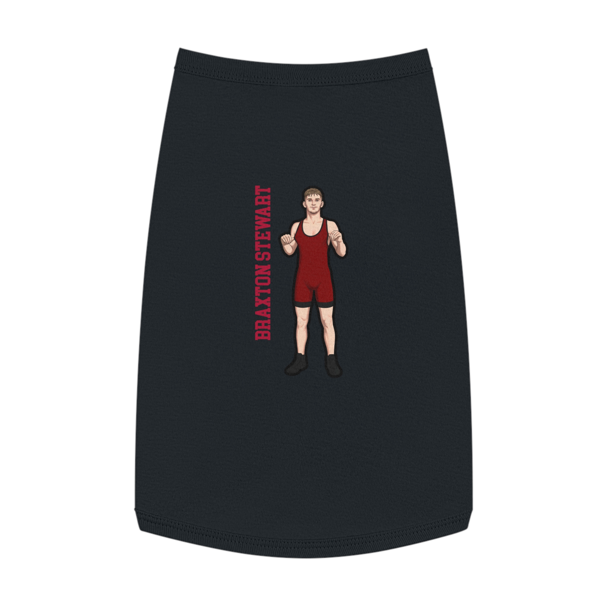 Pet Tank Top — character_name_vertical in Black