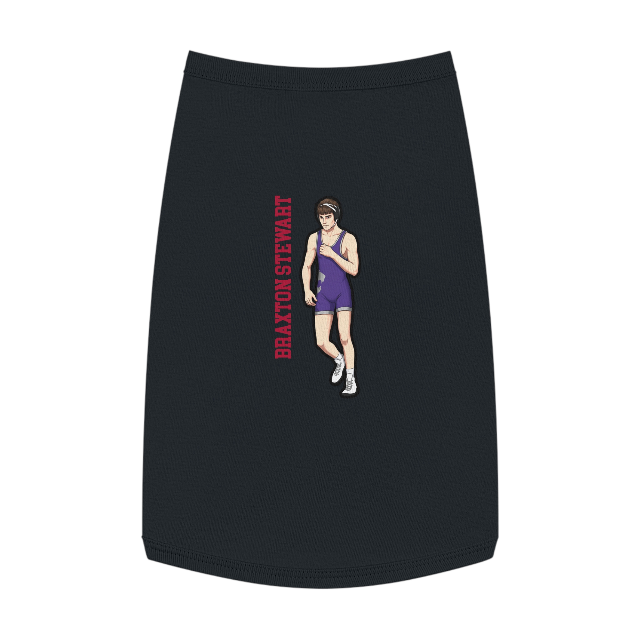 Pet Tank Top — character_name_vertical in White