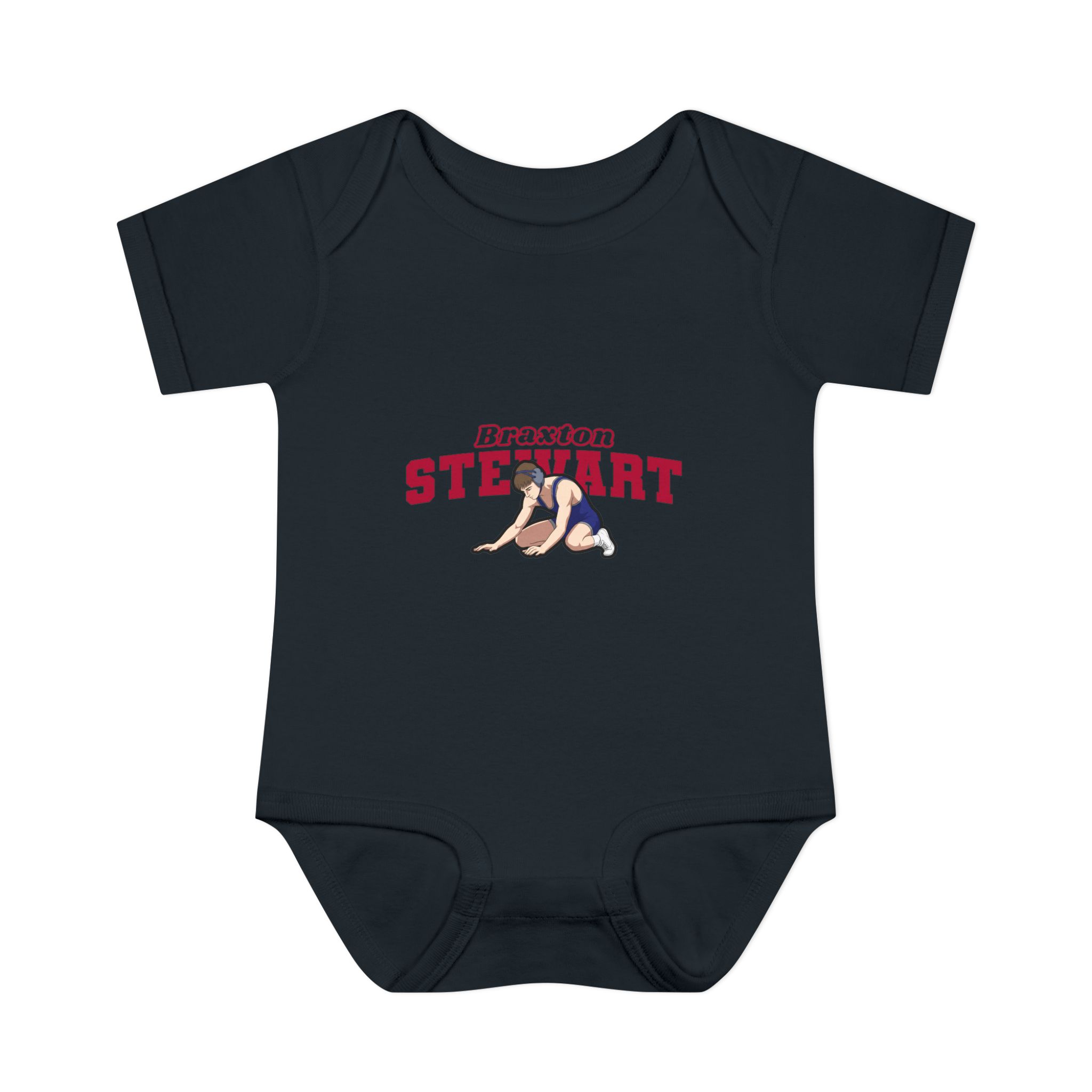 Baby Onesie — character_name_arch in Black