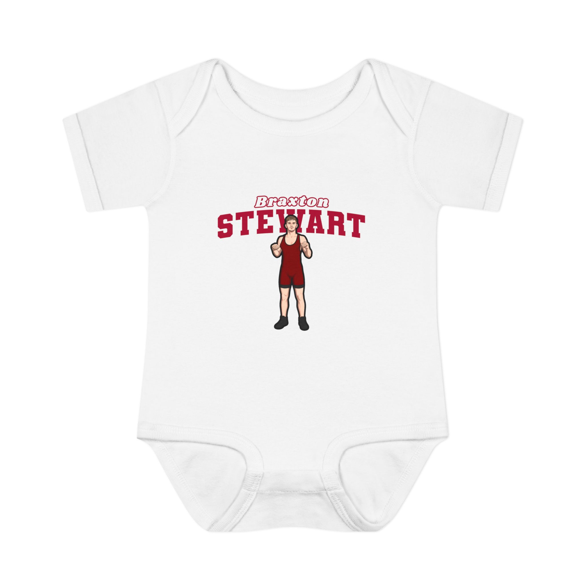 Baby Onesie — character_name_arch in White