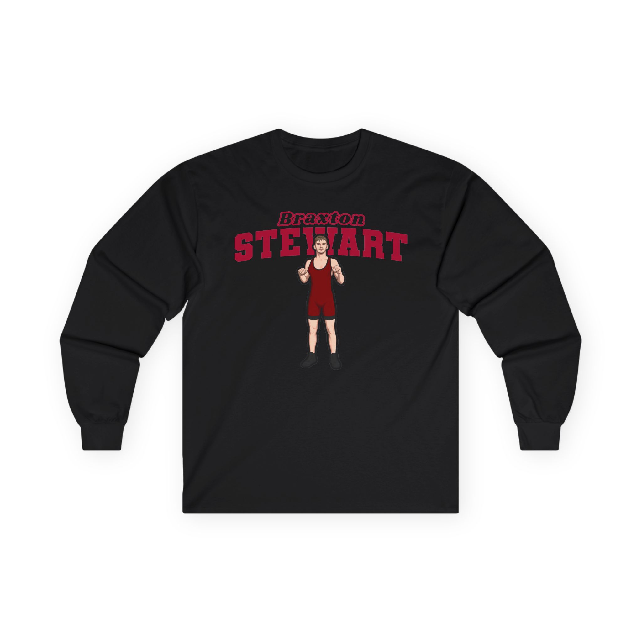 Long Sleeve Tee — character_name_arch in Black