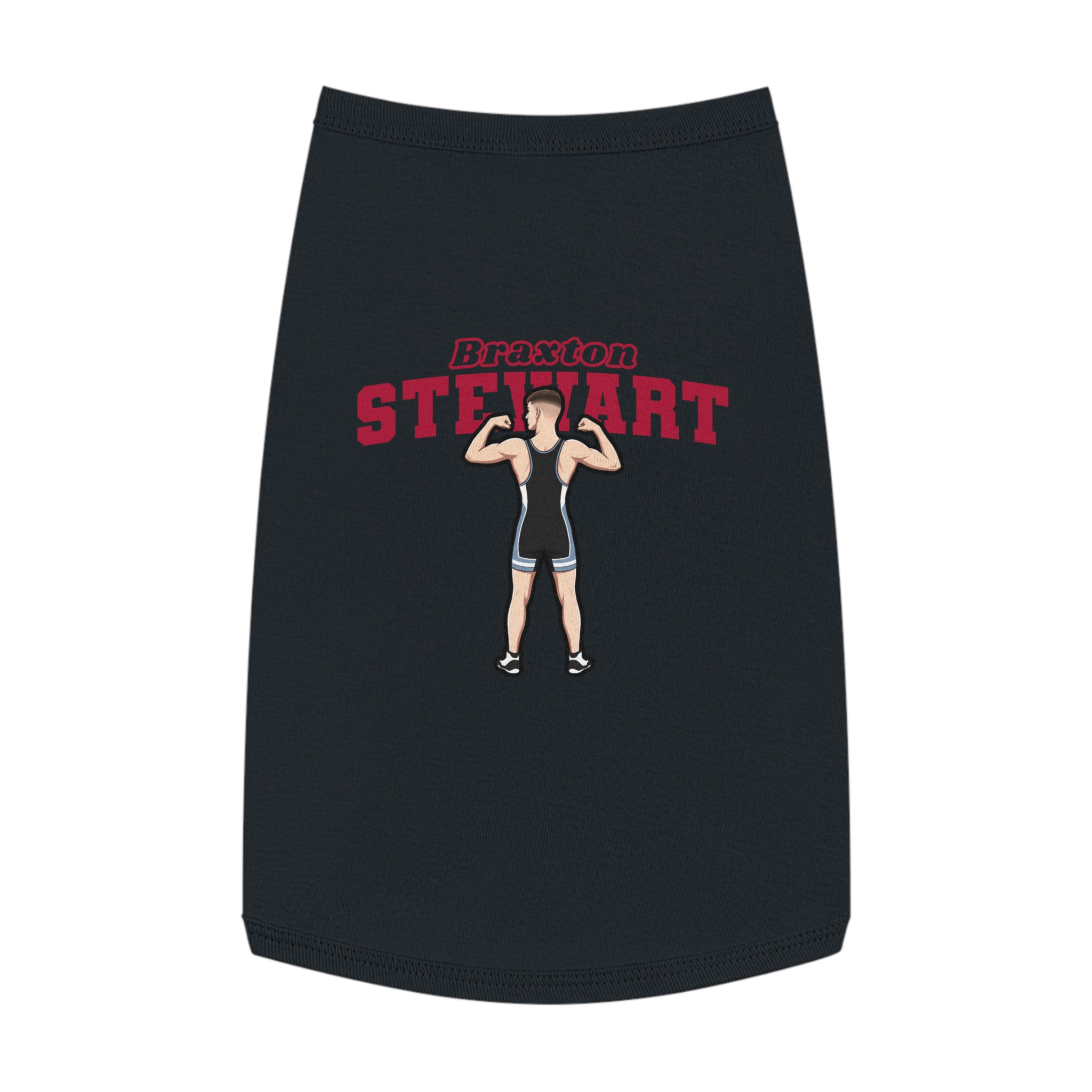 Pet Tank Top — character_name_arch in Black