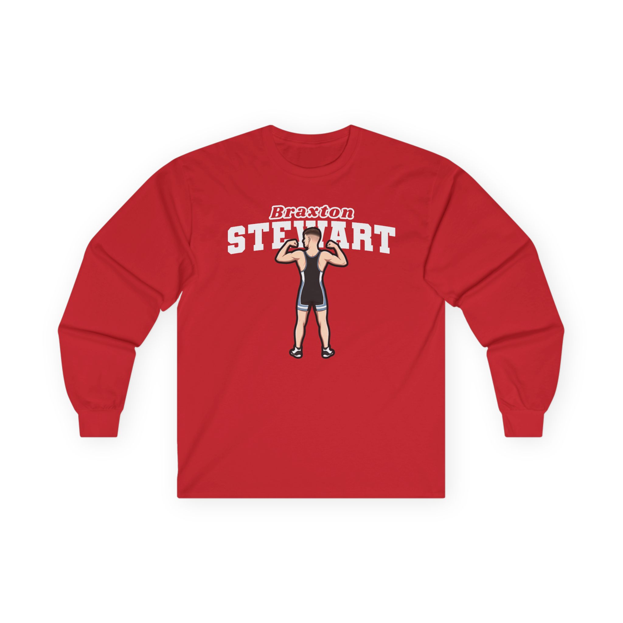 Long Sleeve Tee — character_name_arch in Red