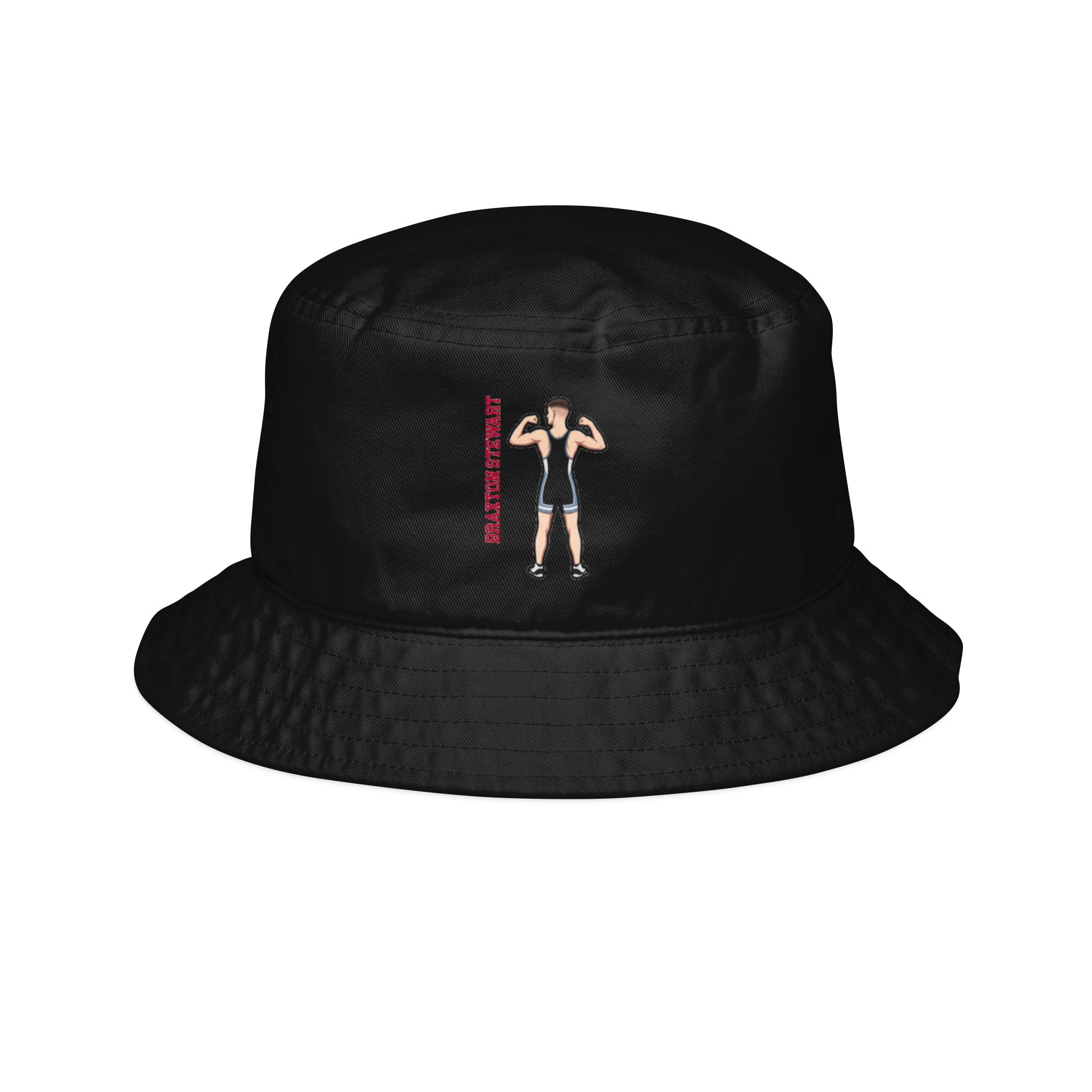 Bucket Hat — character_name_vertical in Black