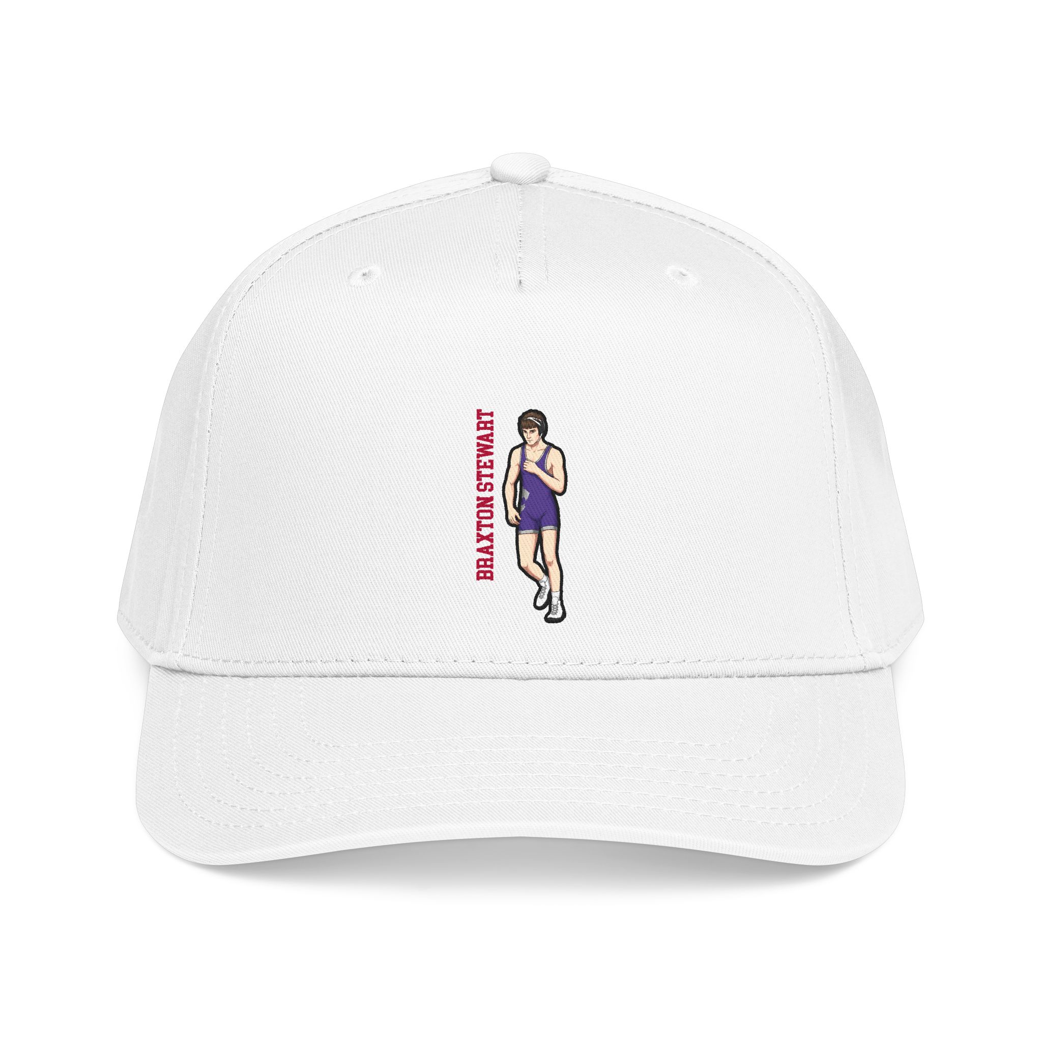Baseball Cap — character_name_vertical in White