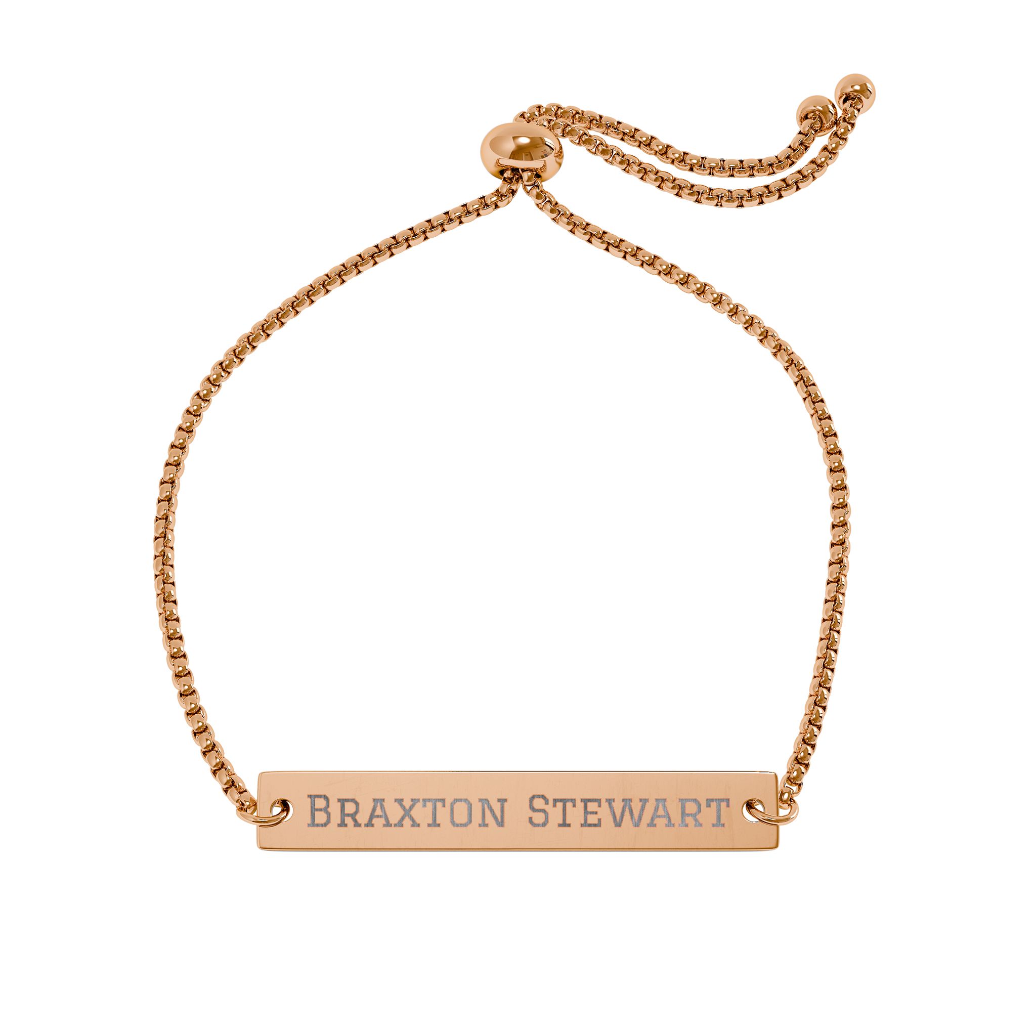 Engraved Bar Bracelet — Classic in Gold