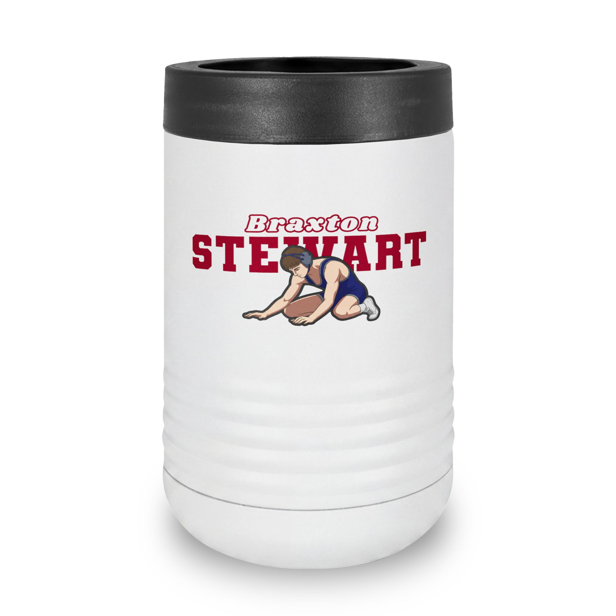 Stainless Can Cooler — character_name_arch in White