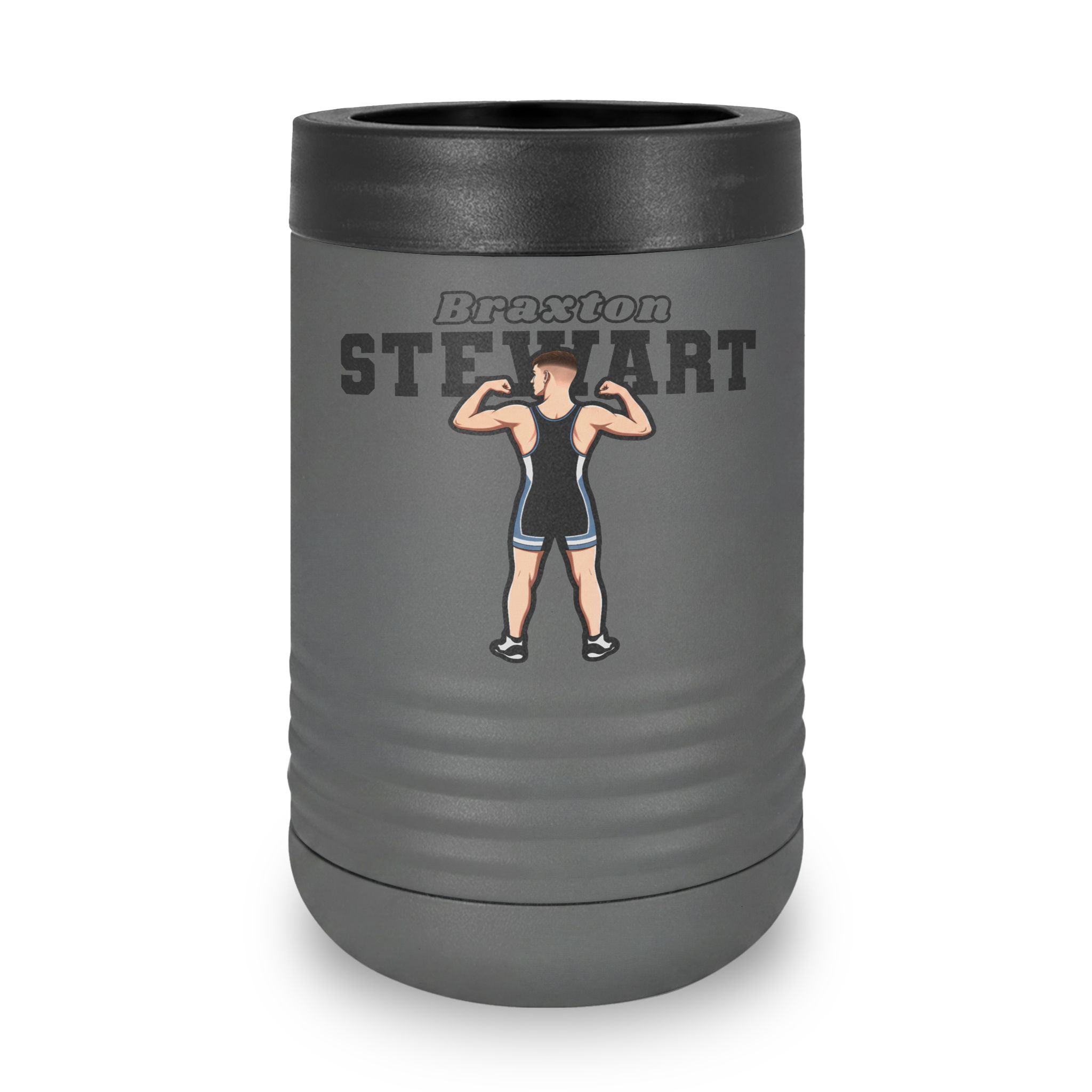 Stainless Can Cooler — character_name_arch in Grey
