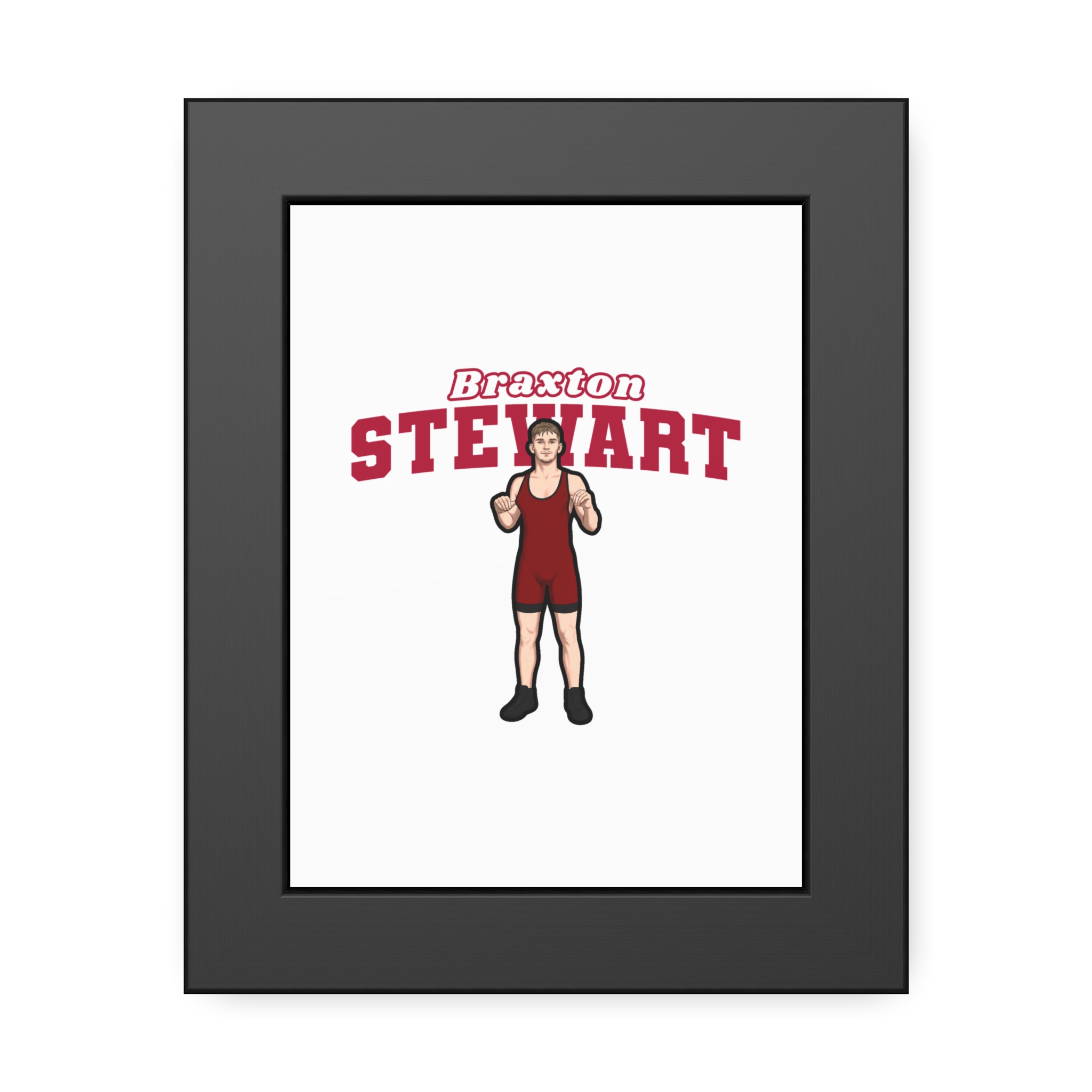 Framed Poster — character_name_arch in Black