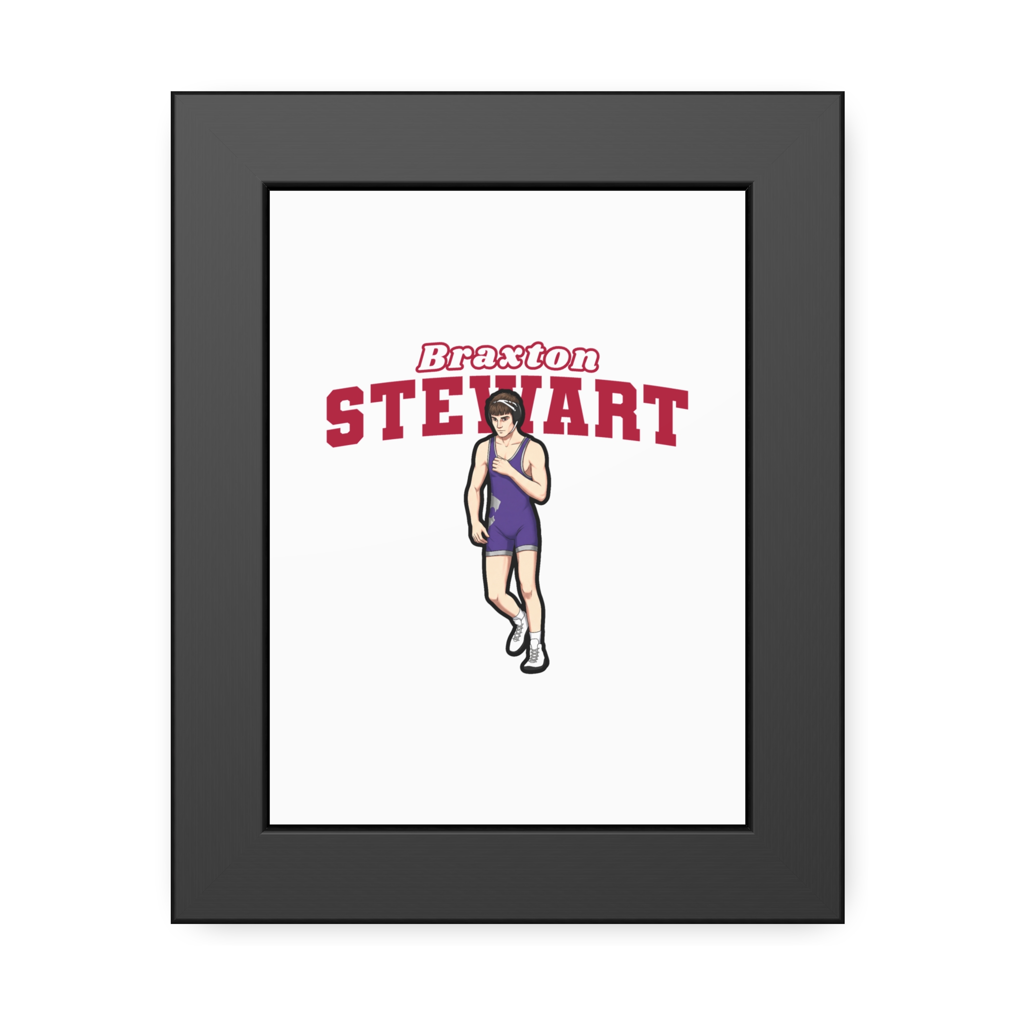 Framed Poster — character_name_arch in Black