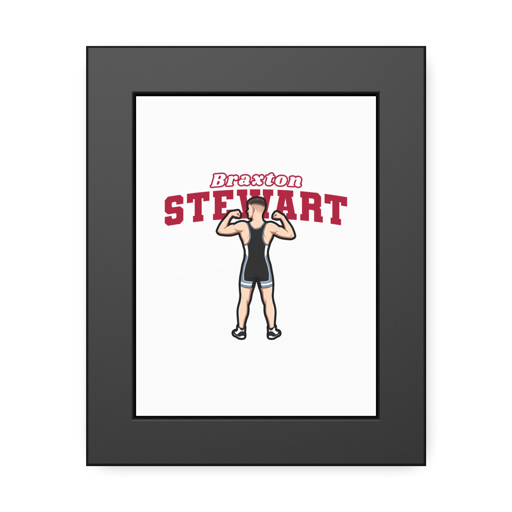 Framed Poster — character_name_arch in Black