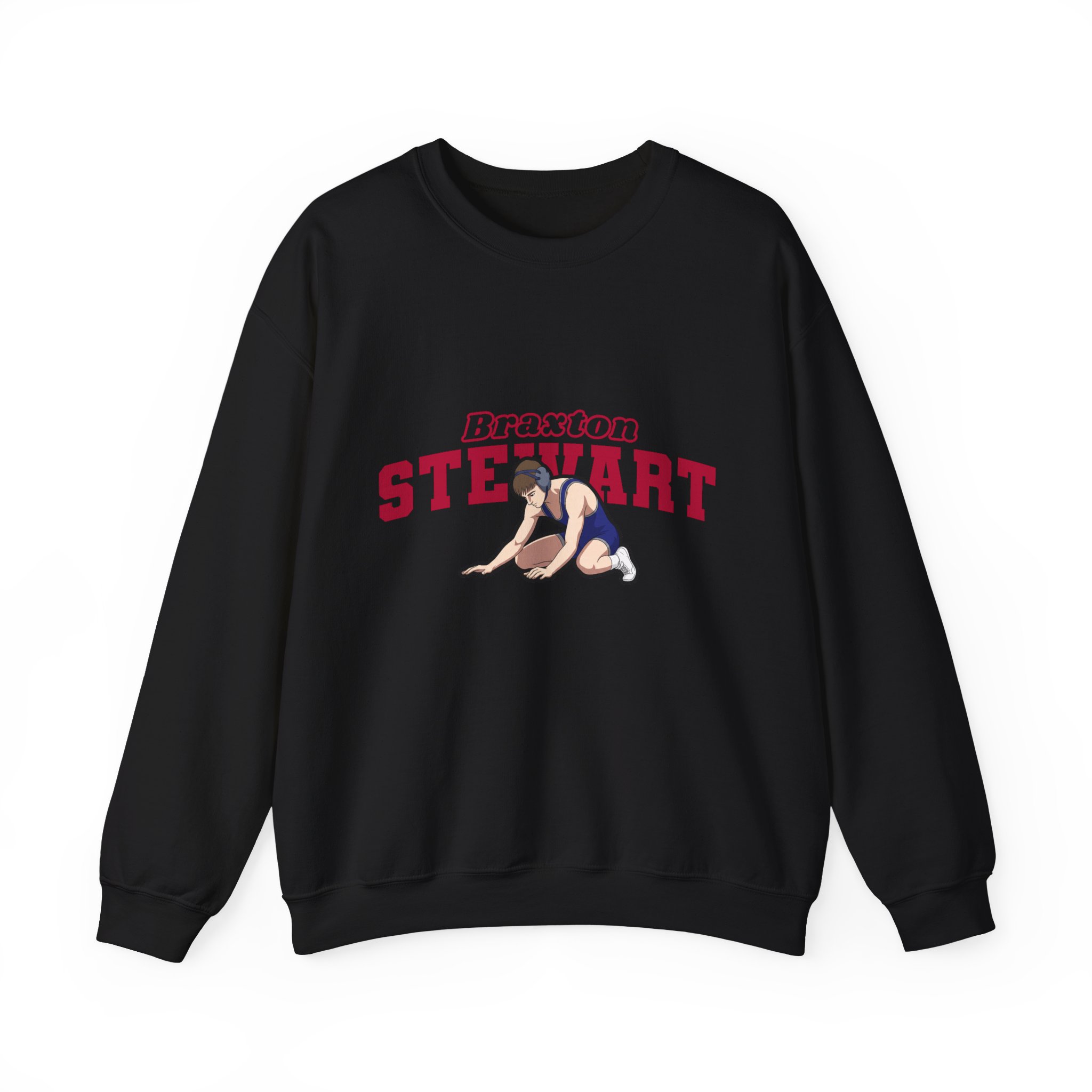 Crewneck Sweatshirt — character_name_arch in Black