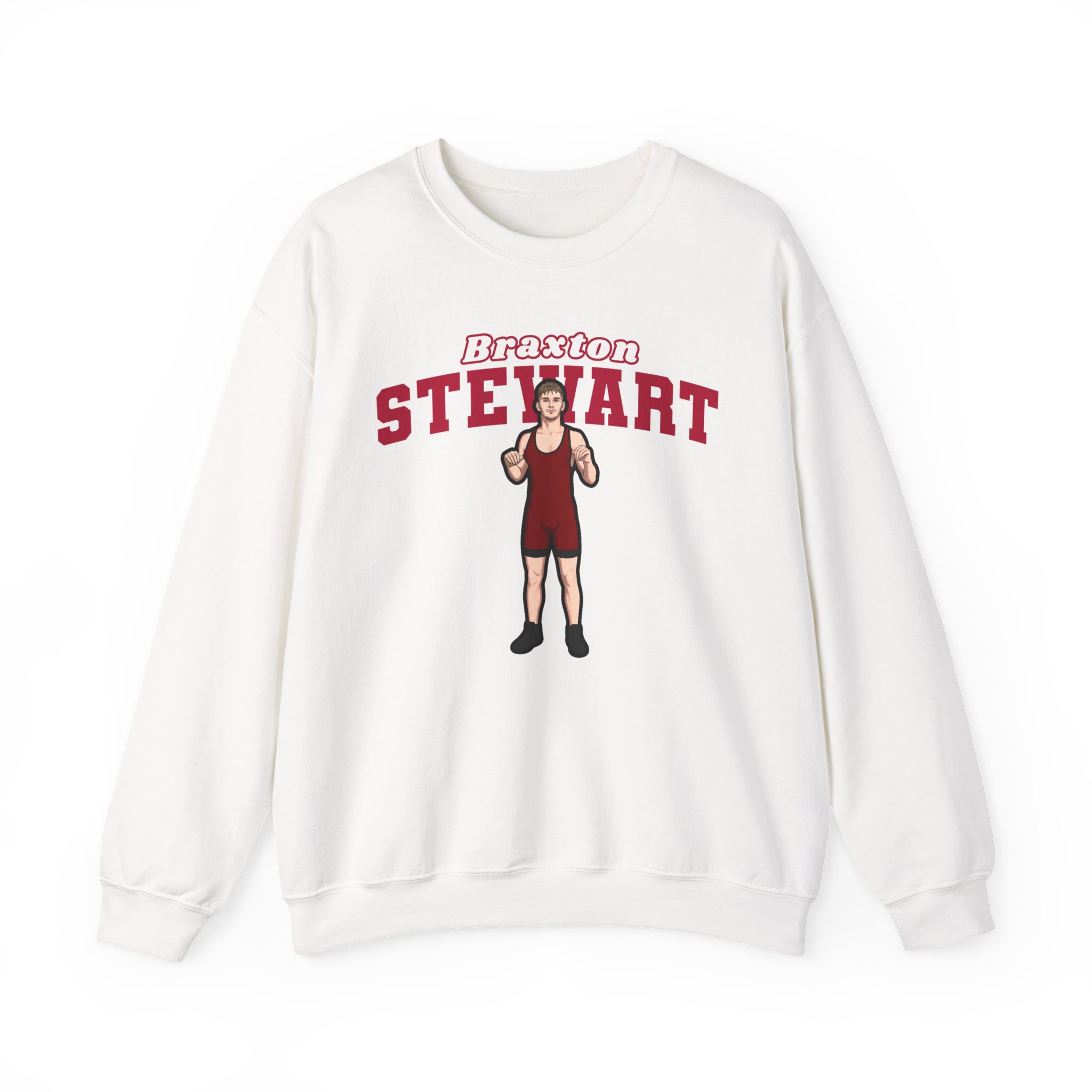 Crewneck Sweatshirt — character_name_arch in White