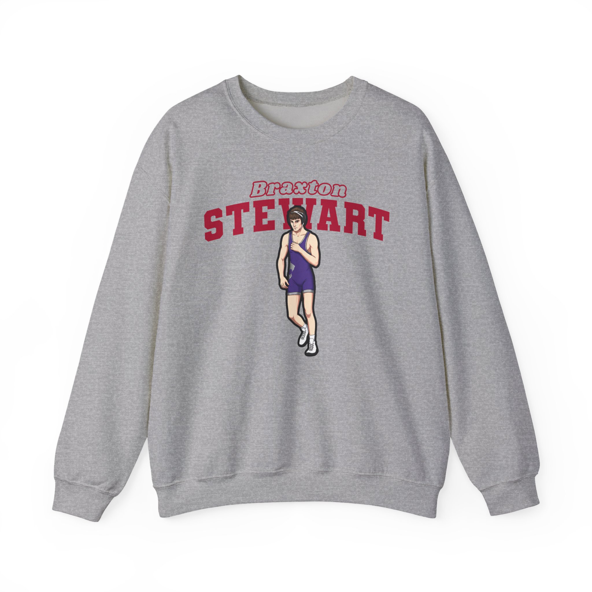 Crewneck Sweatshirt — character_name_arch in Grey