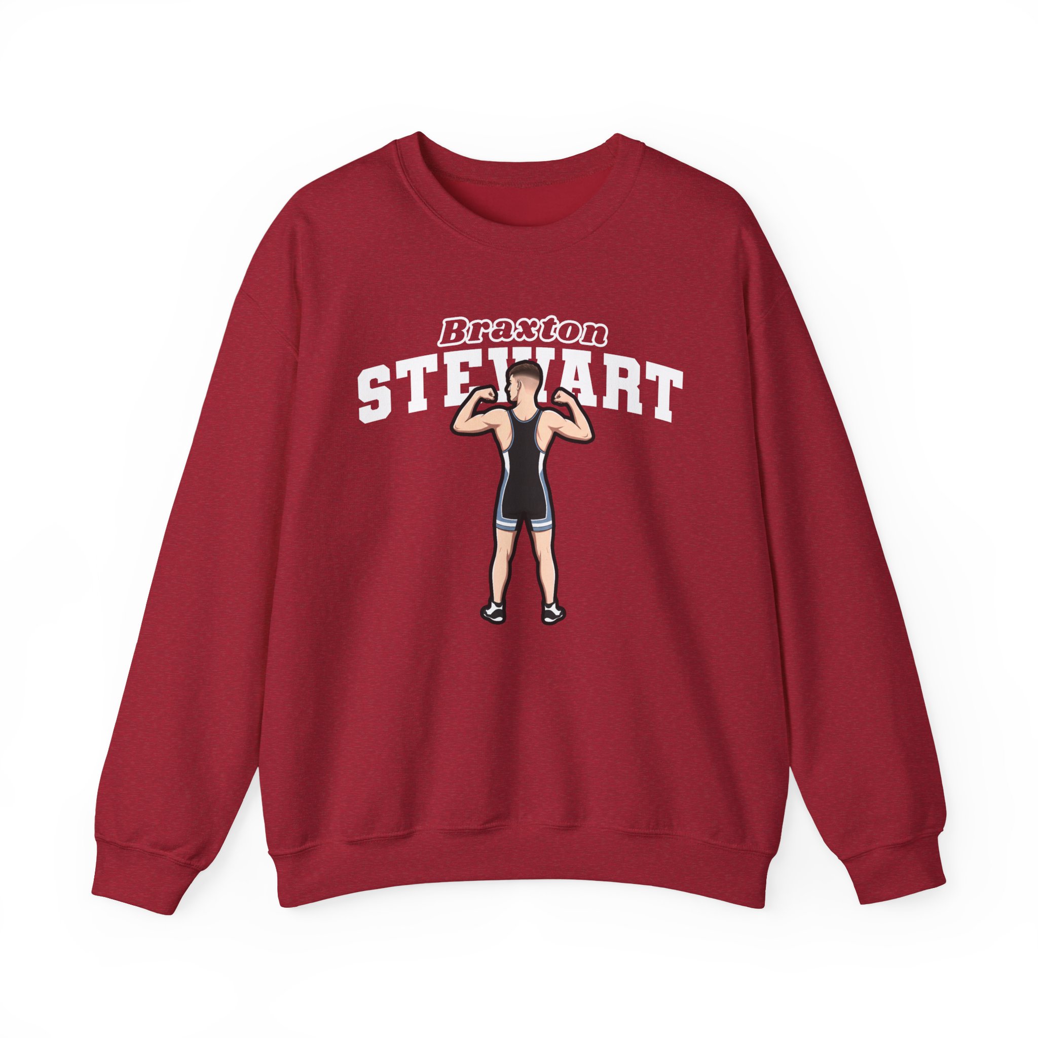 Crewneck Sweatshirt — character_name_arch in Red