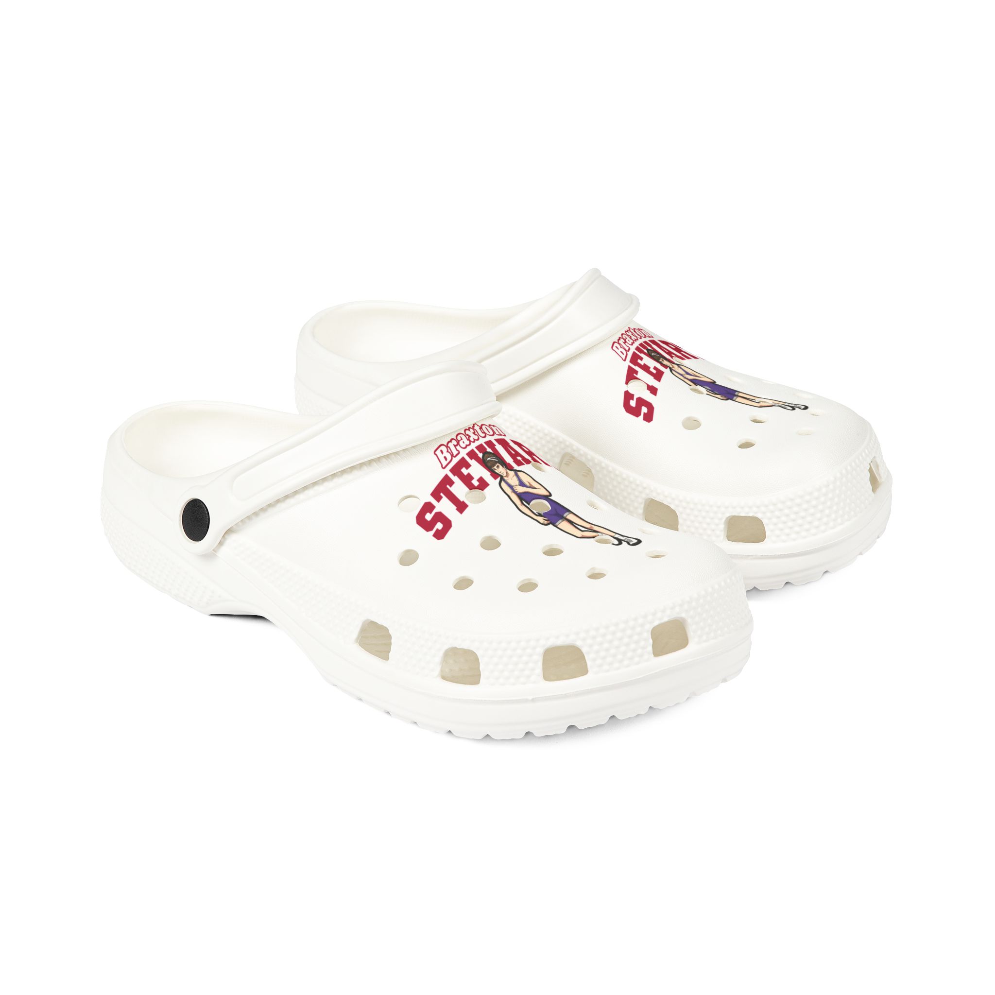 Rubber Clogs — character_name_arch in White