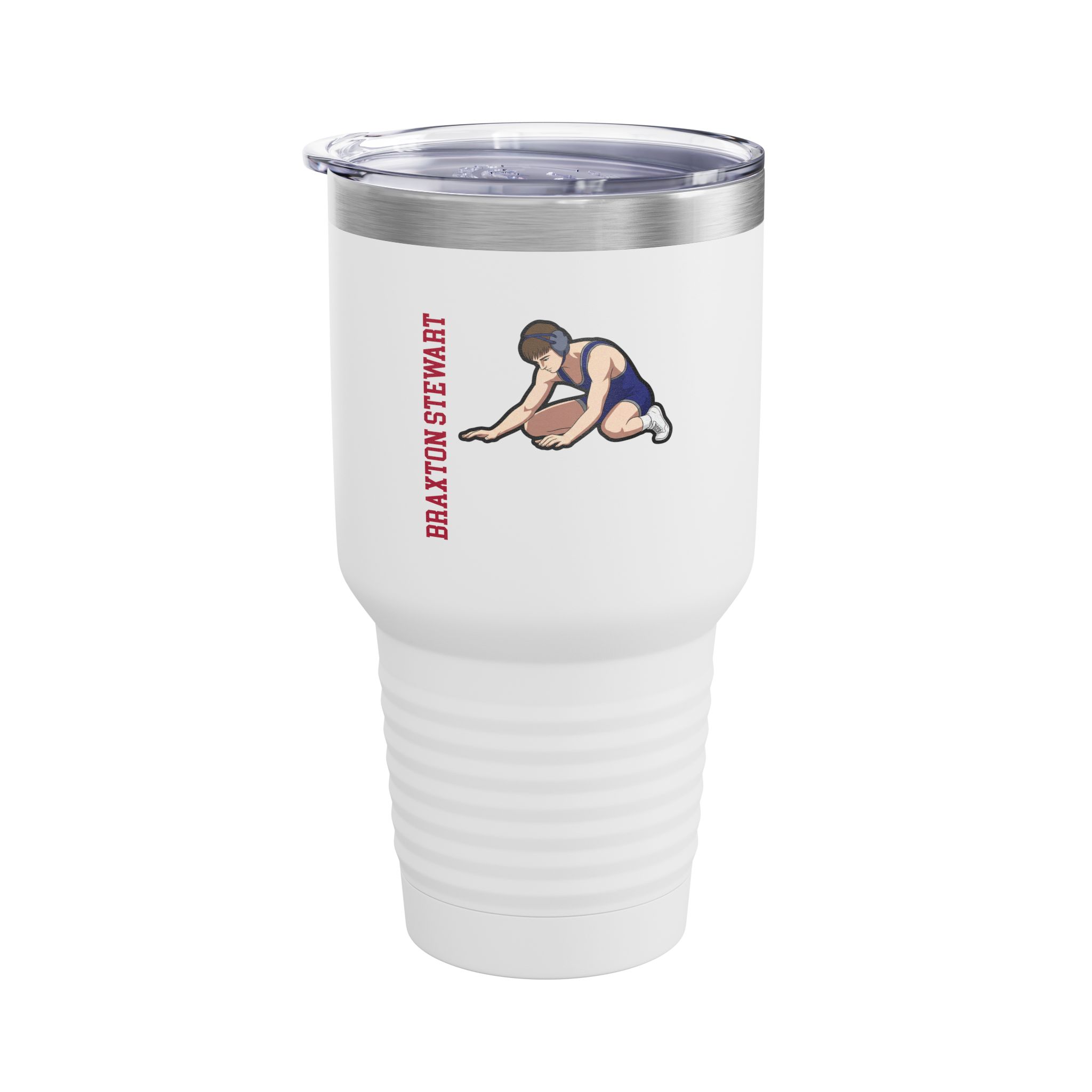 30oz Tumbler — character_name_vertical in White