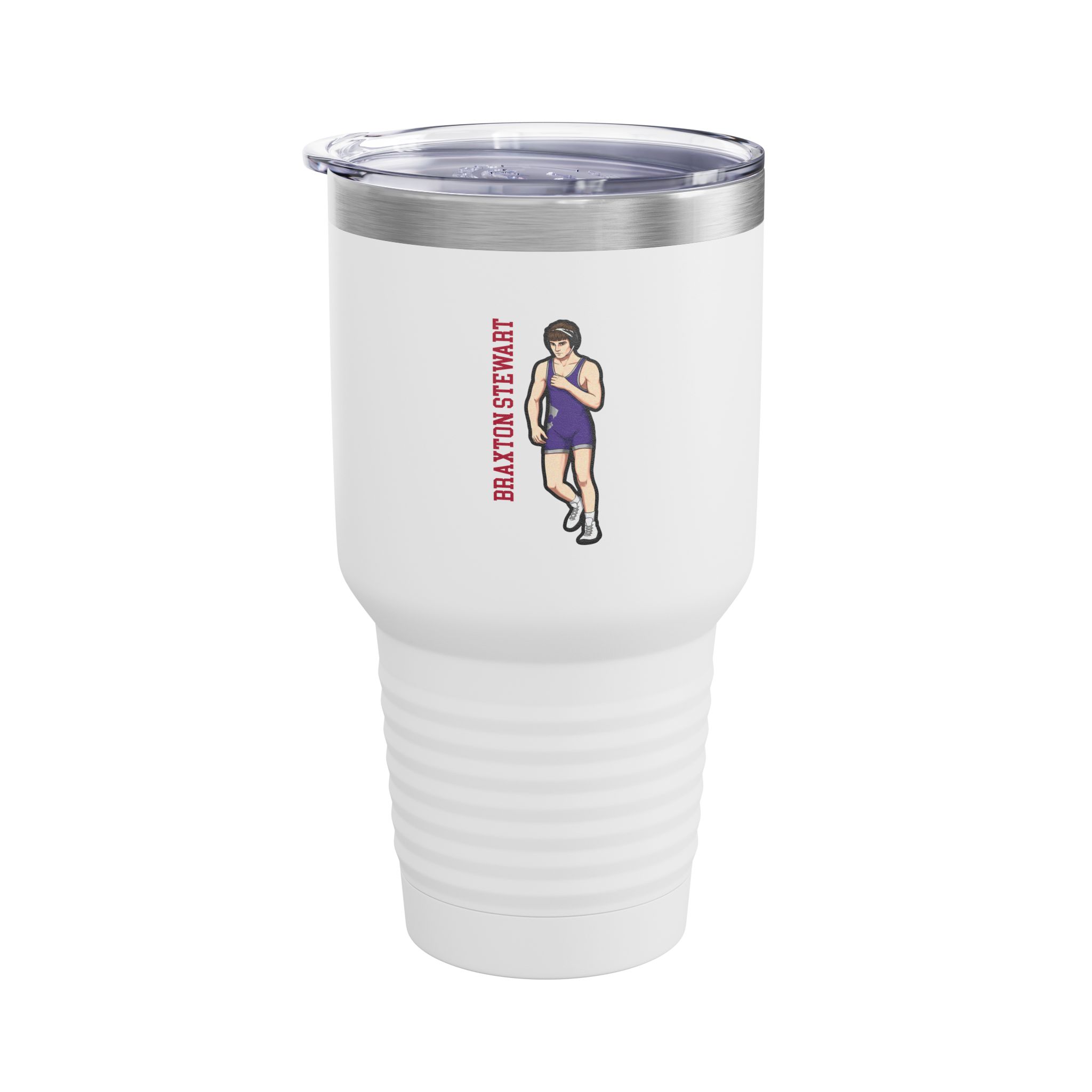 30oz Tumbler — character_name_vertical in White