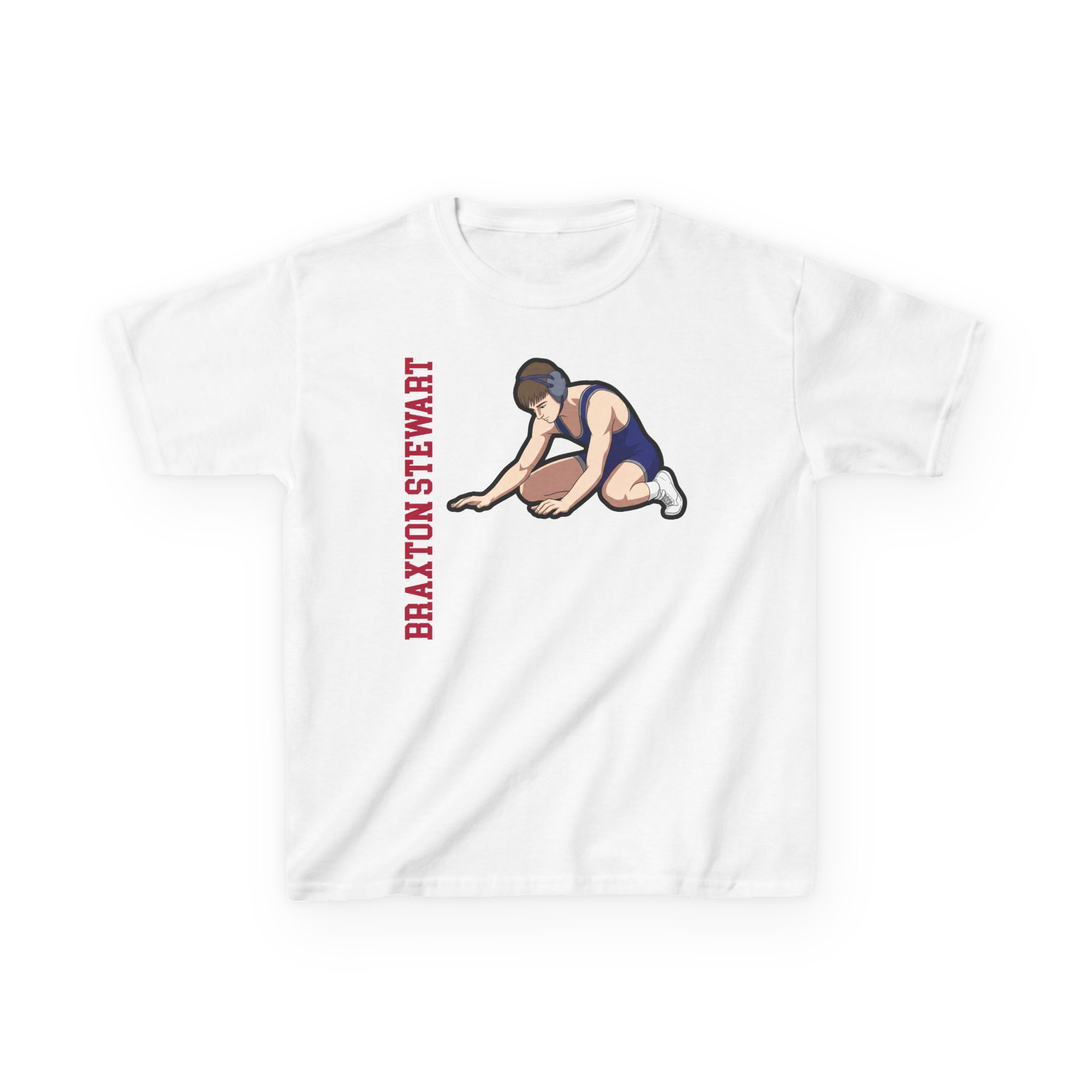 Youth Tee — character_name_vertical in White
