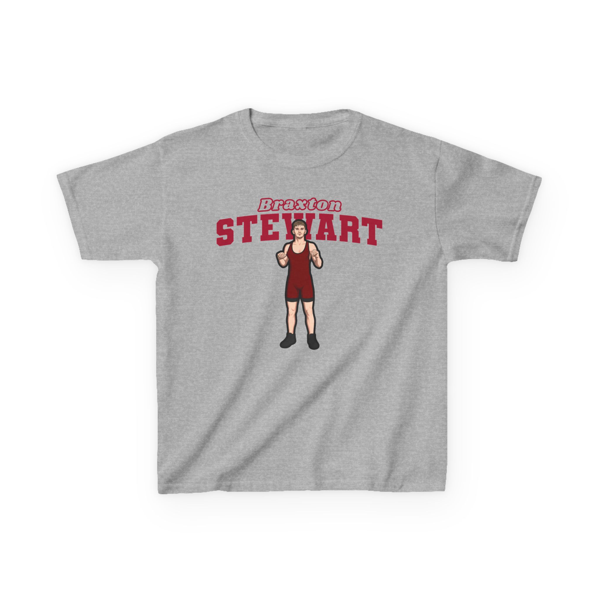 Youth Tee — character_name_arch in Grey