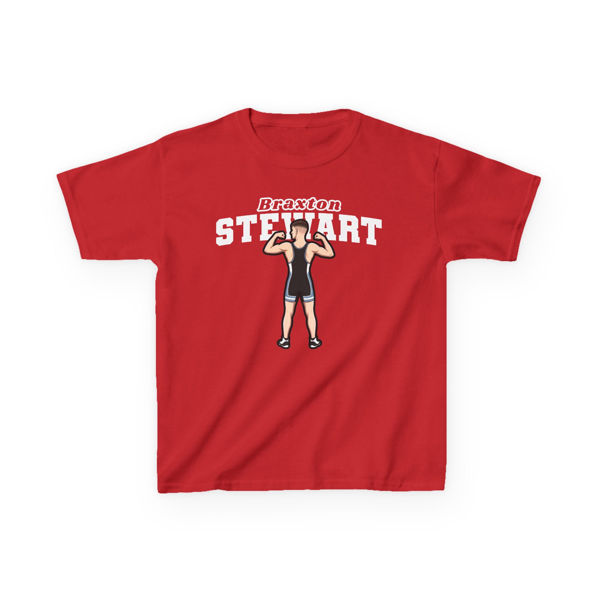 Youth Tee — character_name_arch in Red