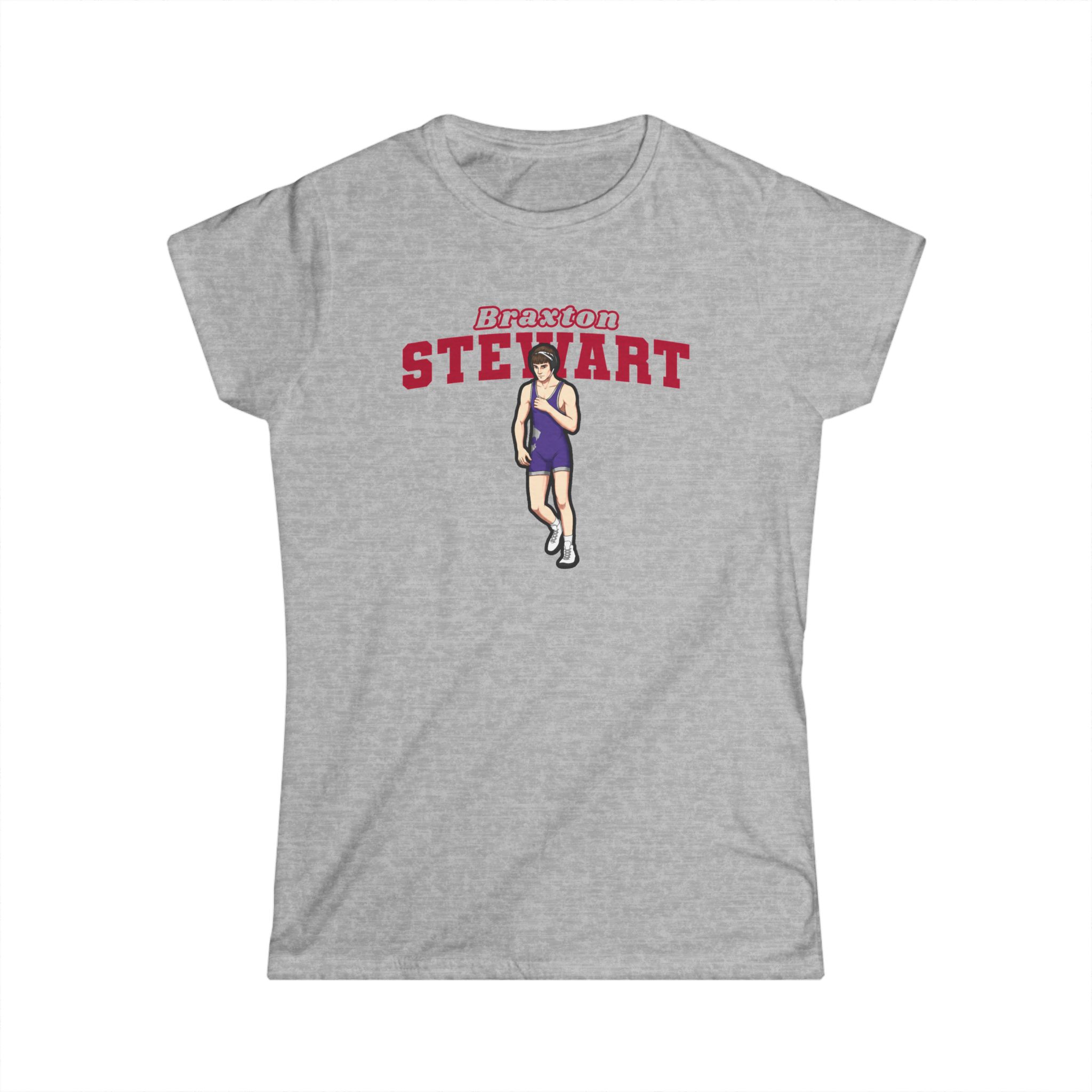 Women's Softstyle Tee — character_name_arch in Grey