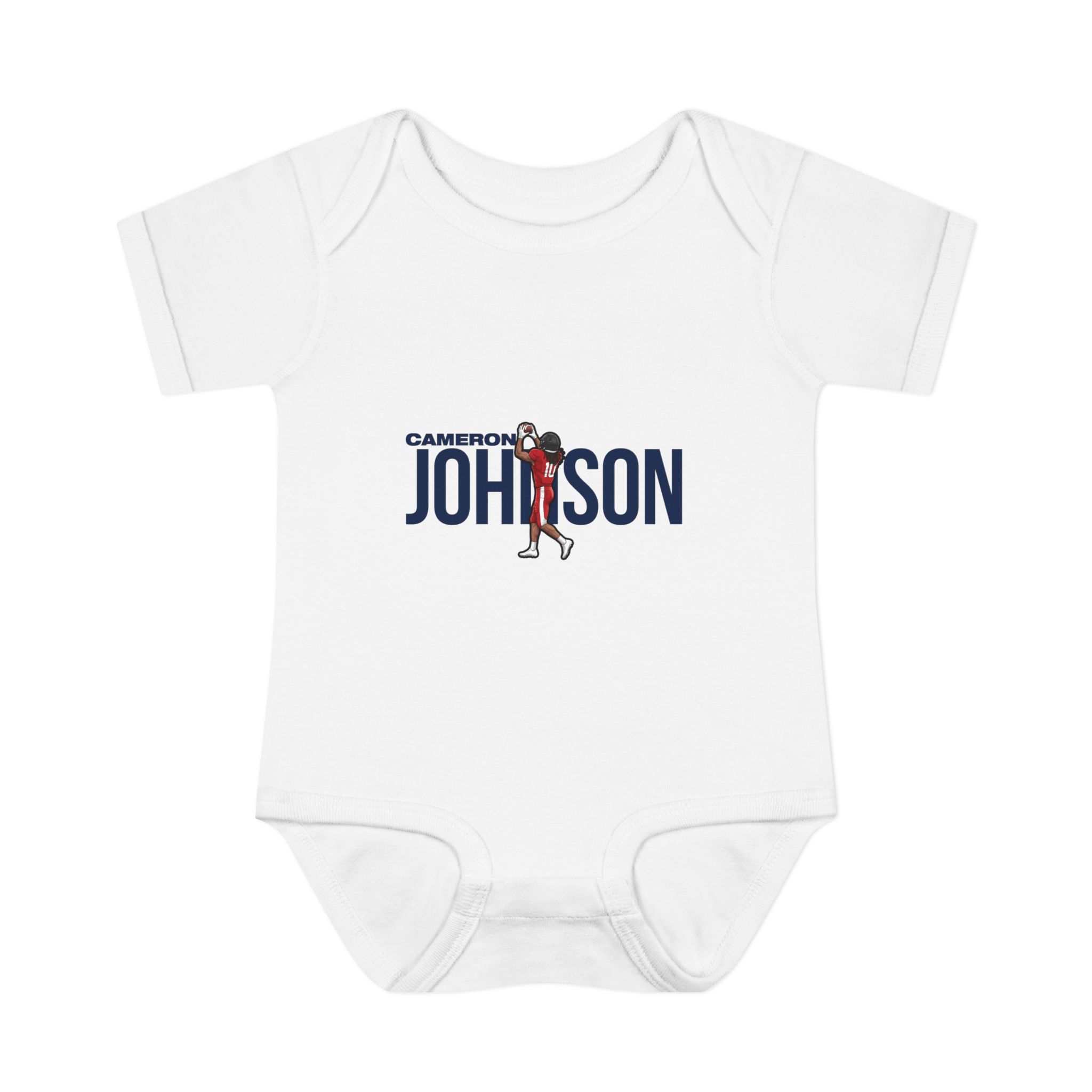 Baby Onesie — character_player_name in White