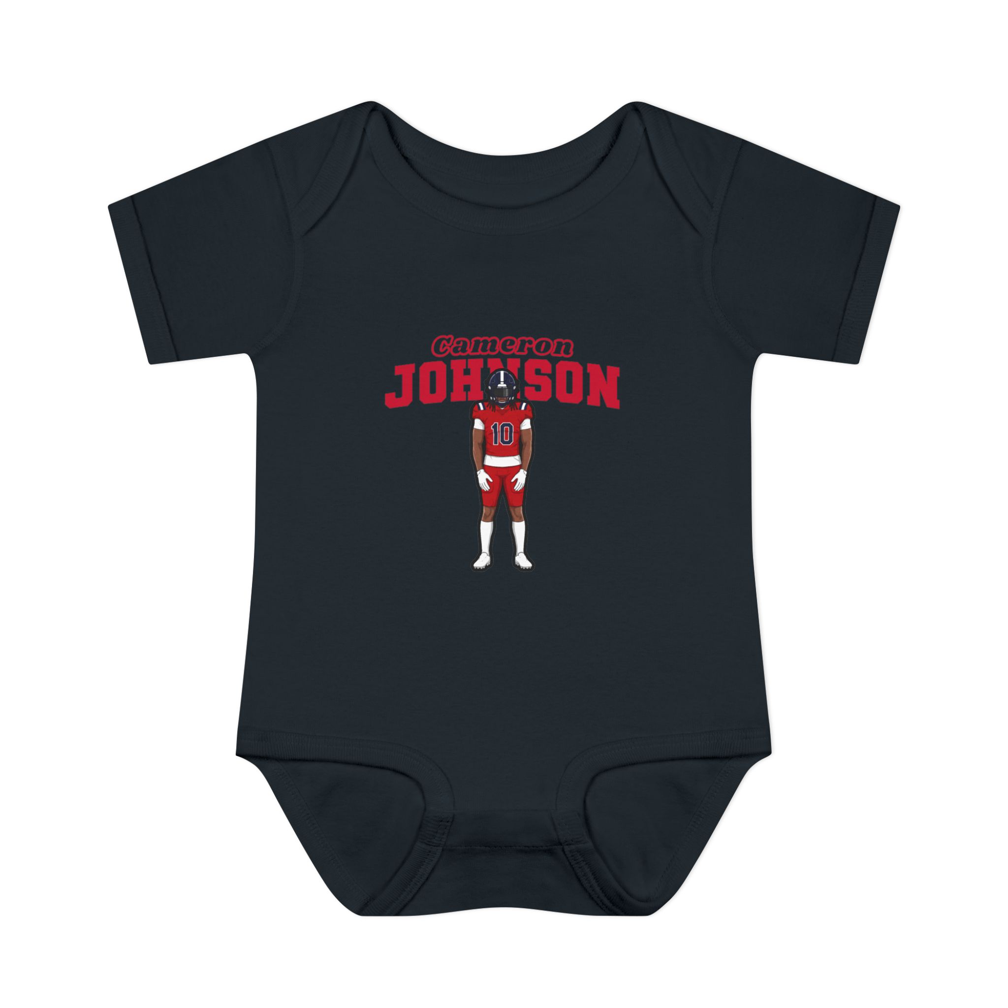 Baby Onesie — character_name_arch in Black