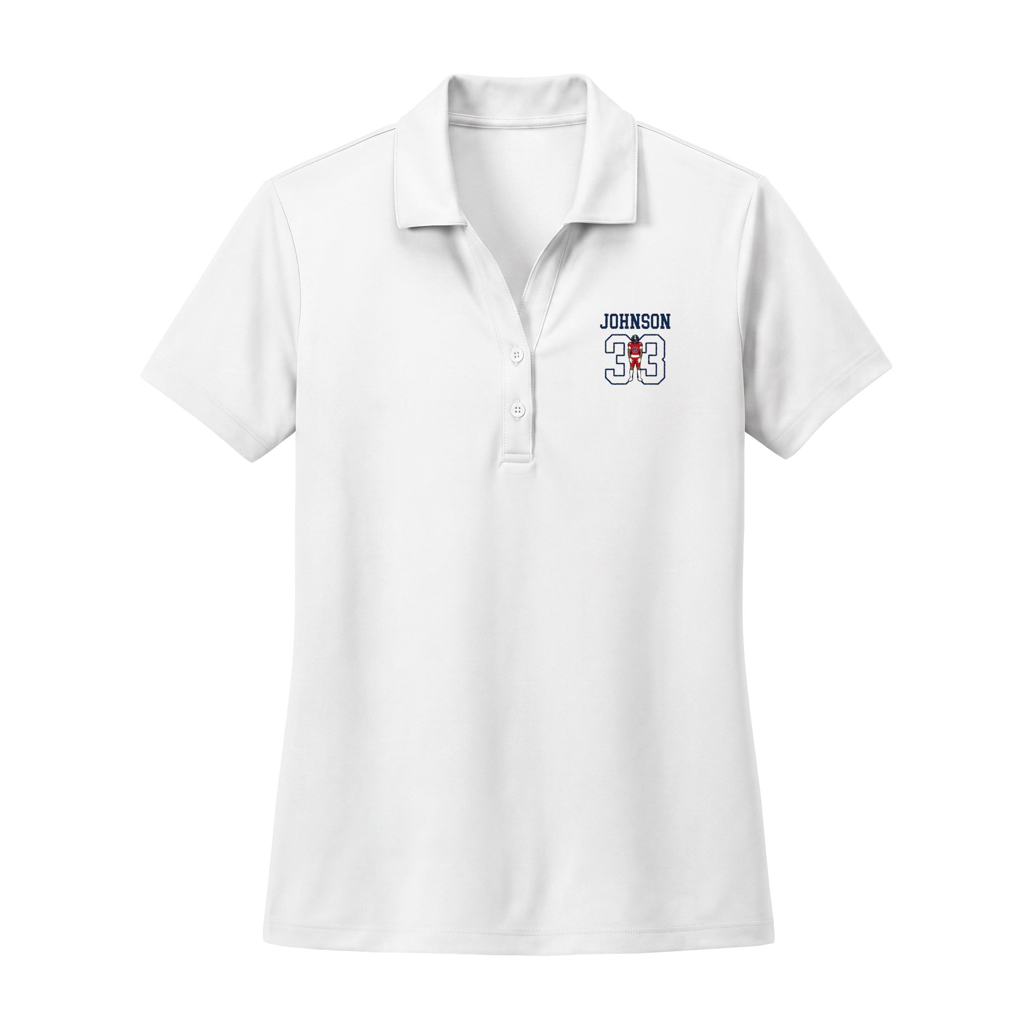 Women's Polo — character_shirsey in White
