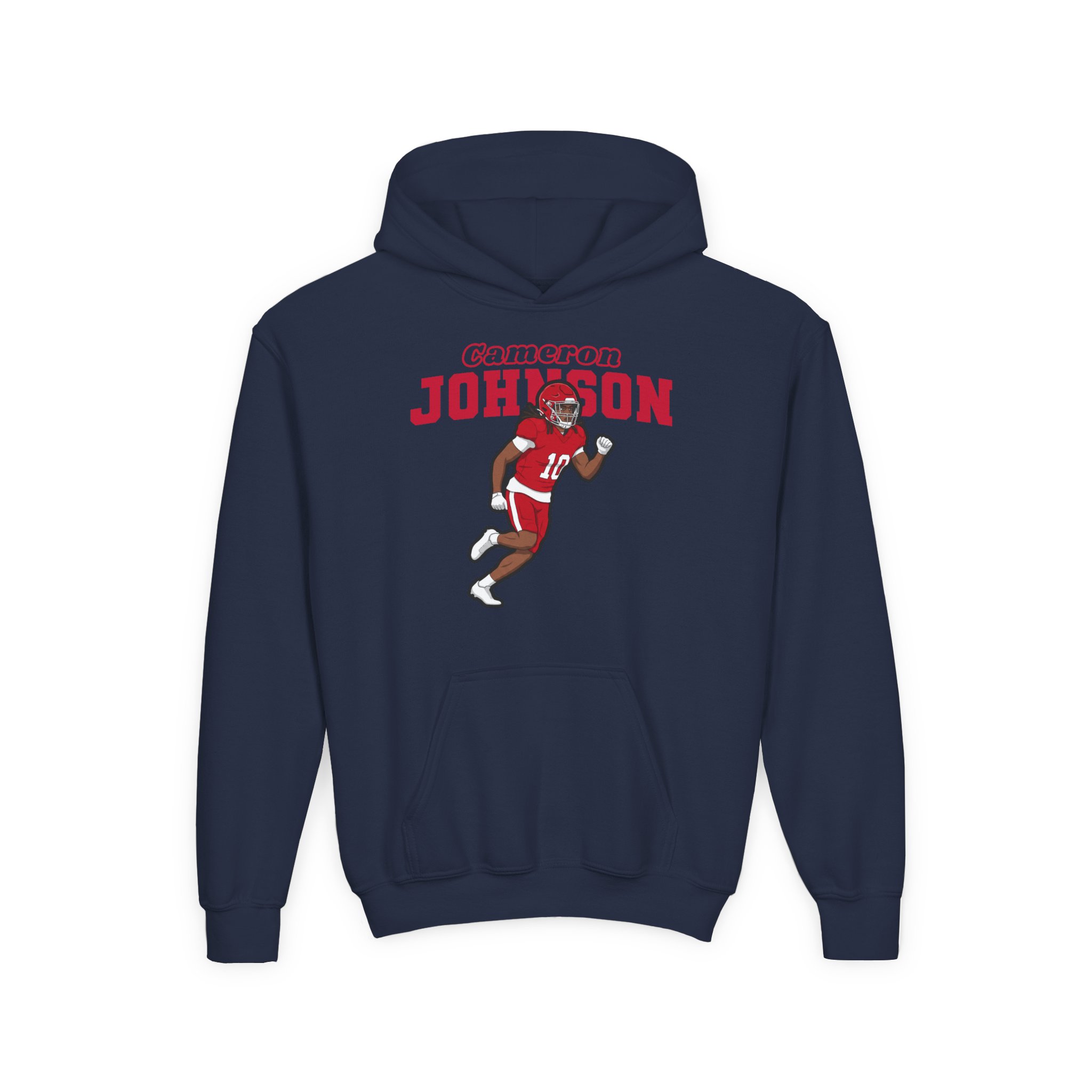 Youth Hoodie — character_name_arch in Navy