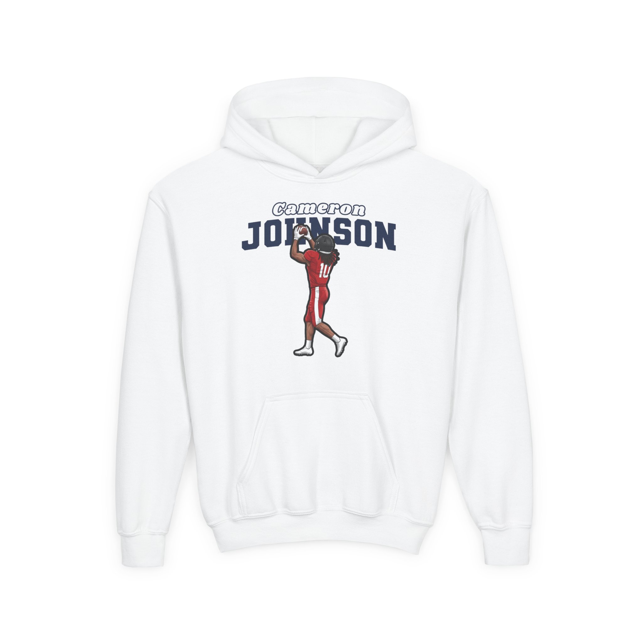 Youth Hoodie — character_name_arch in White
