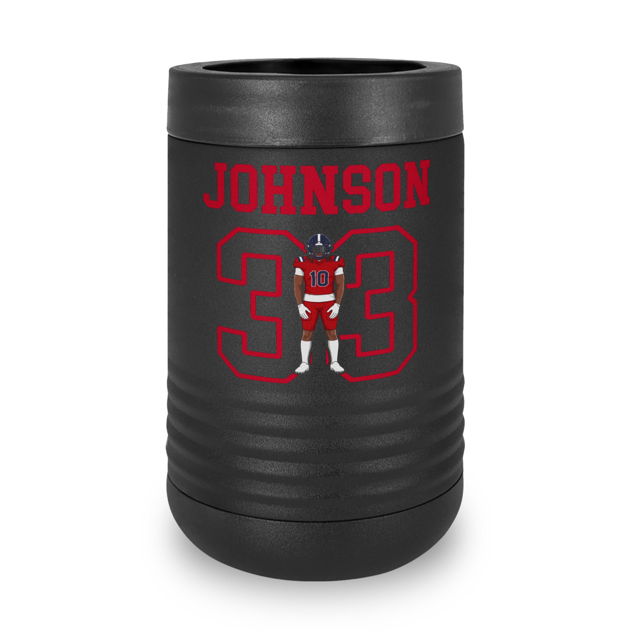 Stainless Can Cooler — character_shirsey in Black