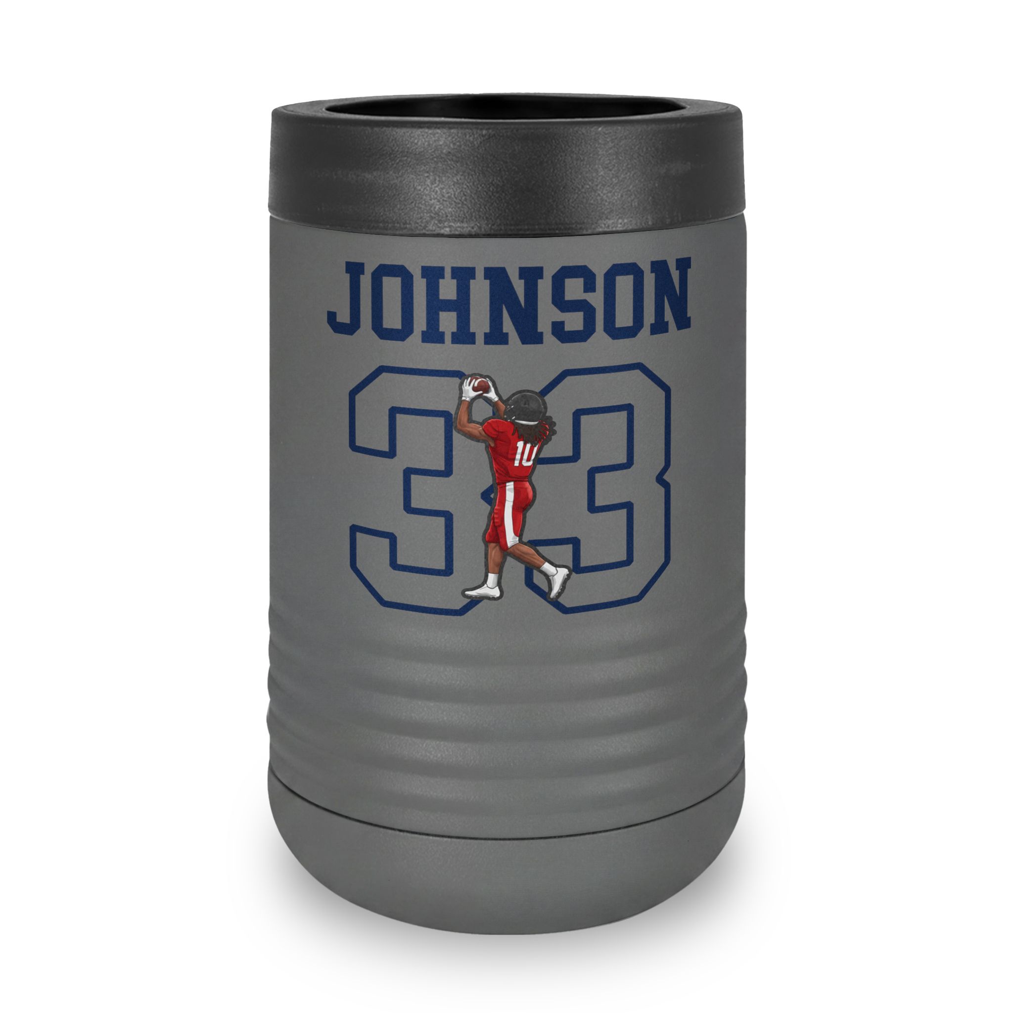 Stainless Can Cooler — character_shirsey in Grey