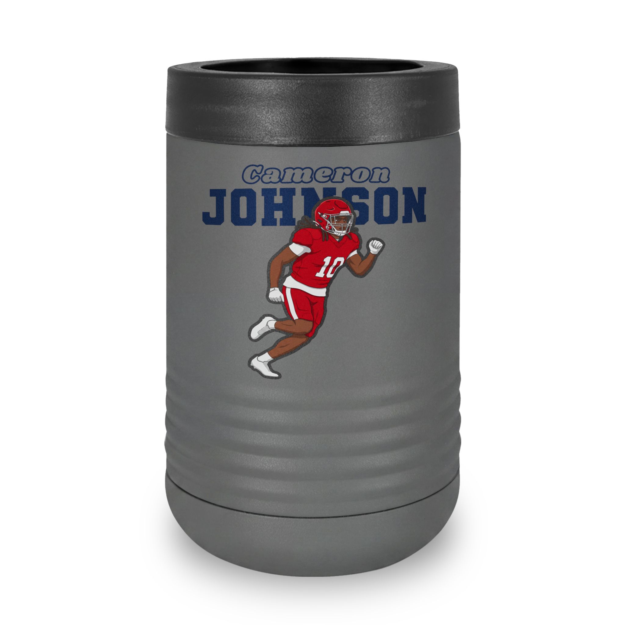 Stainless Can Cooler — character_name_arch in Grey