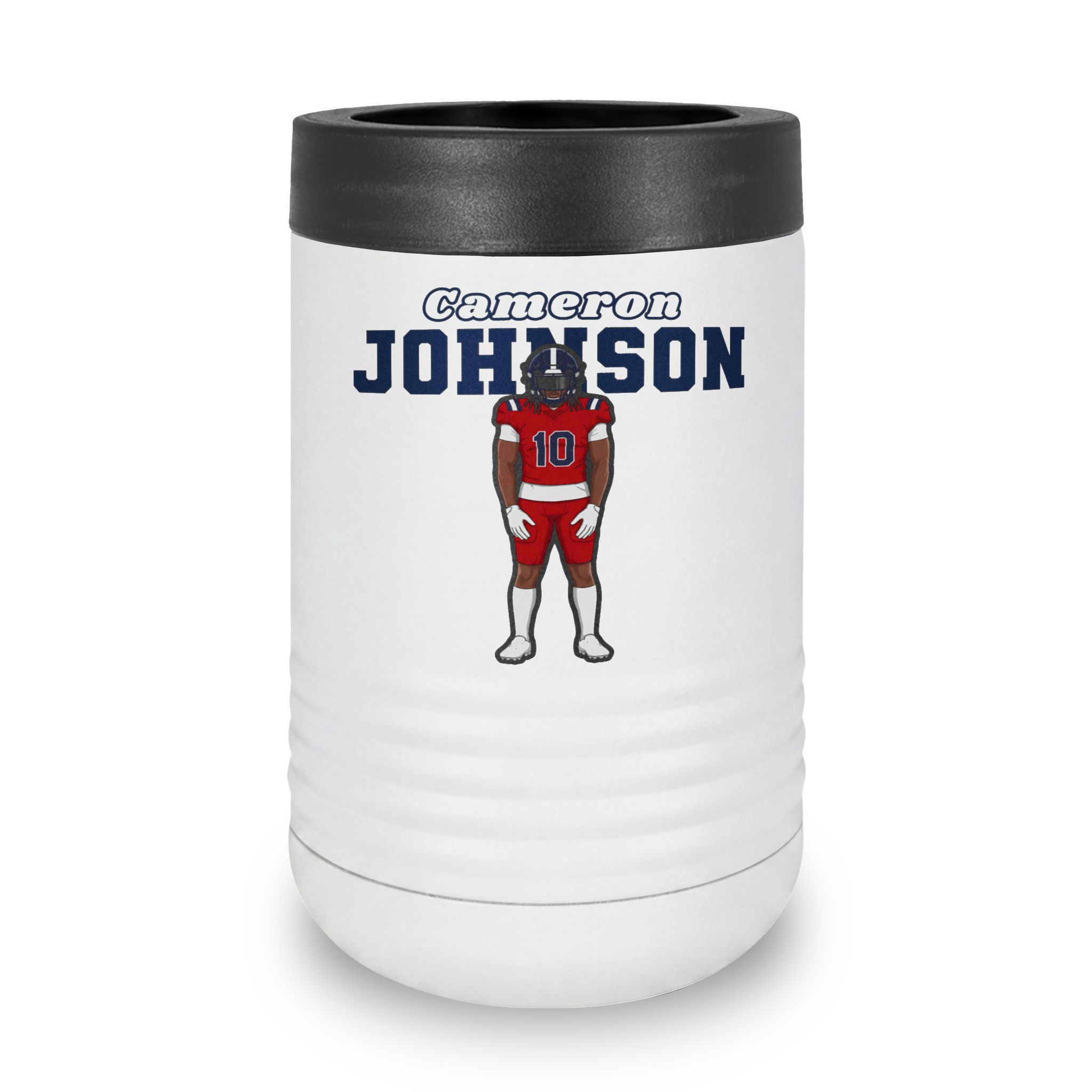 Stainless Can Cooler — character_name_arch in White